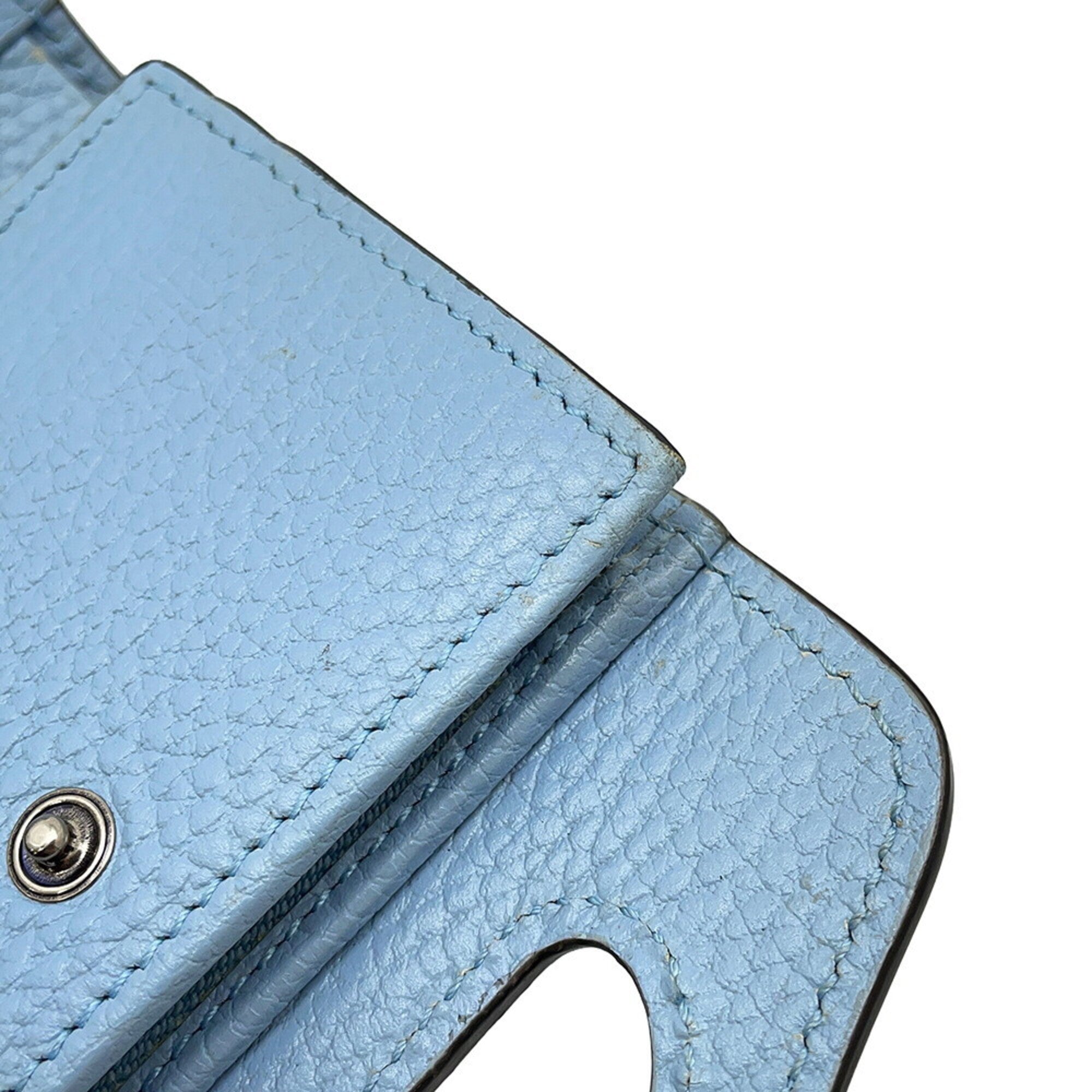 Gucci Light Blue Leather Chain/Shoulder Wallet (Pre-Owned)