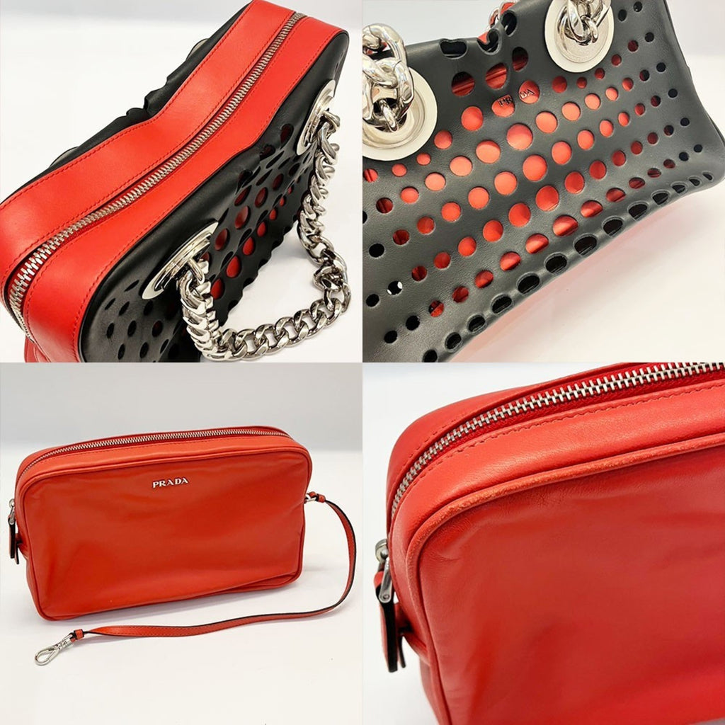 Prada Black Leather Shoulder Bag