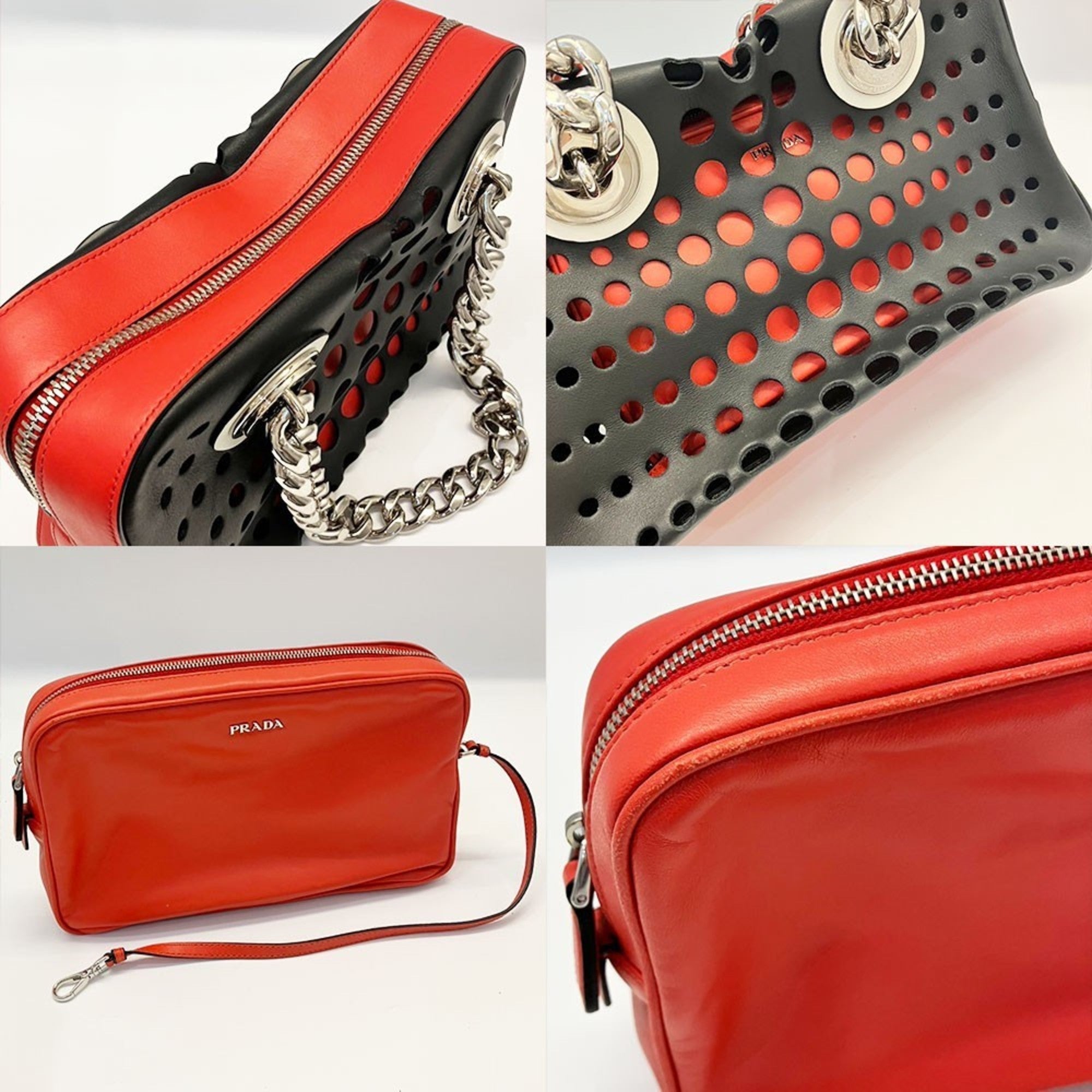 Prada Black Leather Shoulder Bag