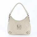 Gucci Abbey Ivory Leather Handbag Shoulder Bag (Pre-Owned)