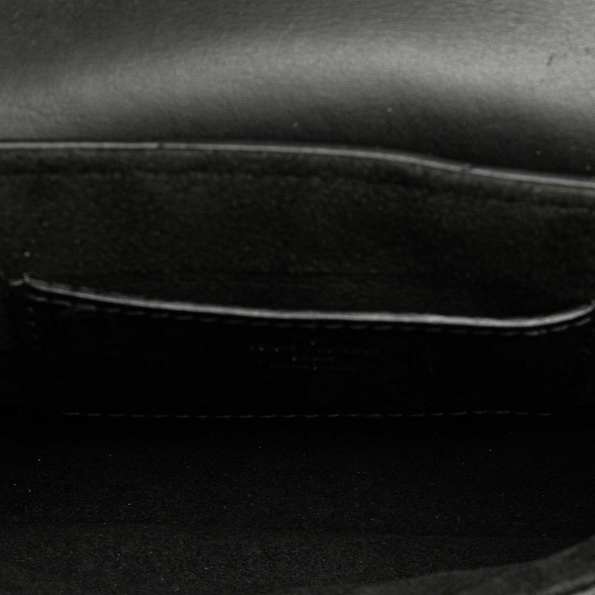 Louis Vuitton Black Noir Leather Pochette Shoulder Bag