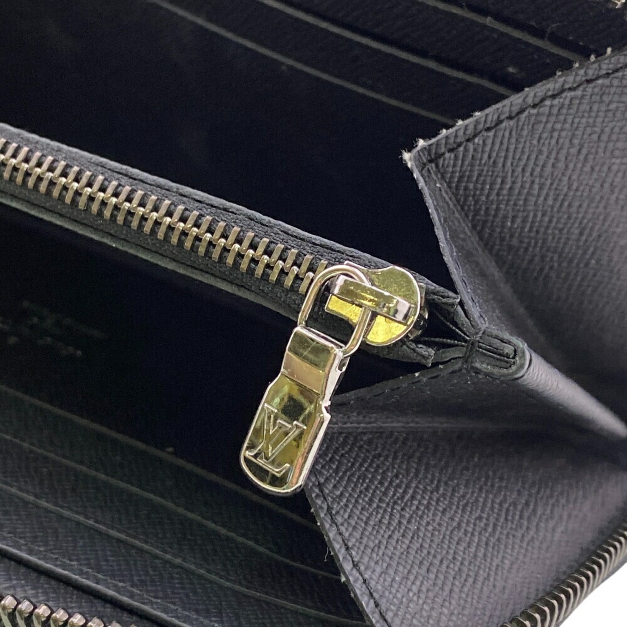 Louis Vuitton Black Leather Long Wallet