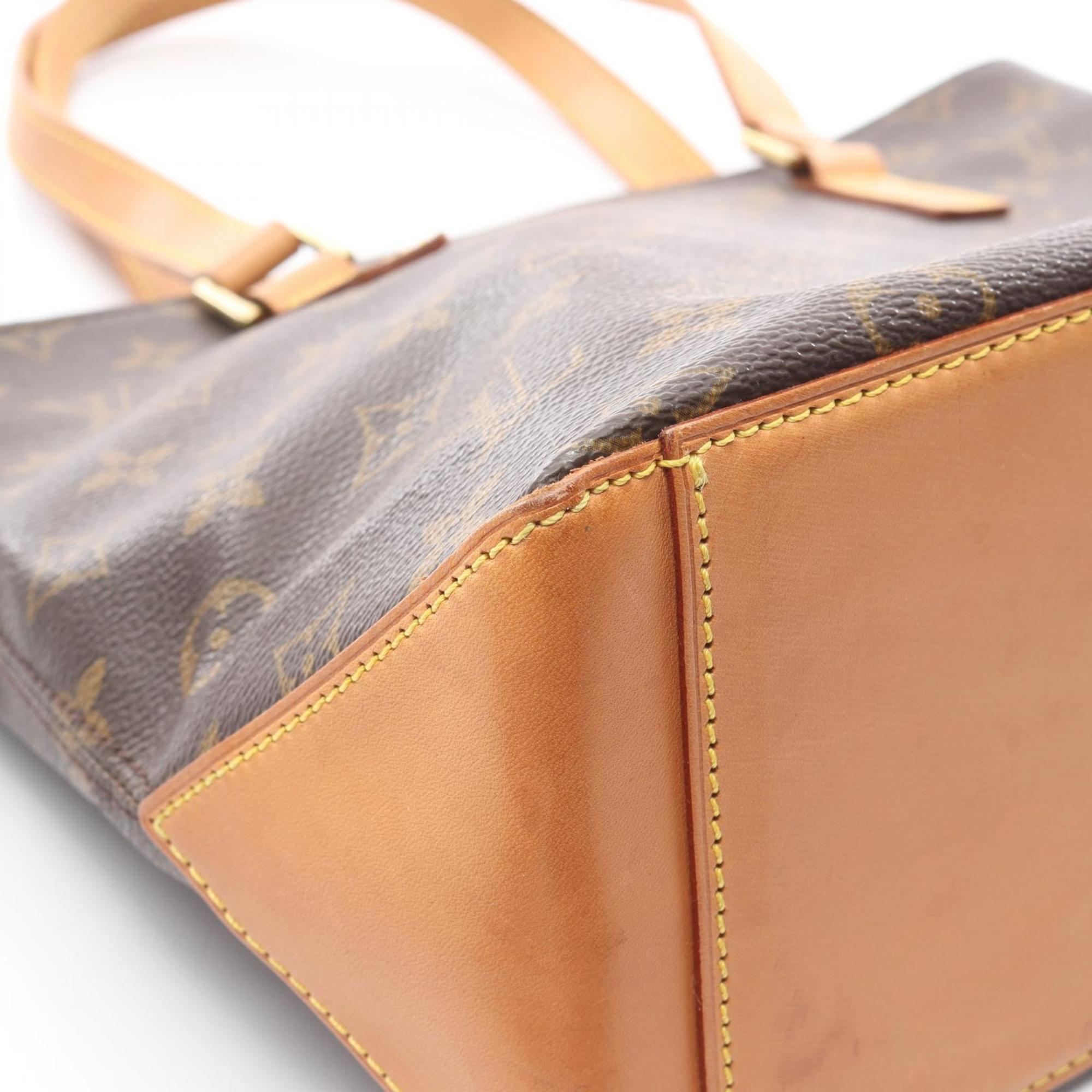 Louis Vuitton Brown Coated Canvas Leather Handbag Shoulder Bag