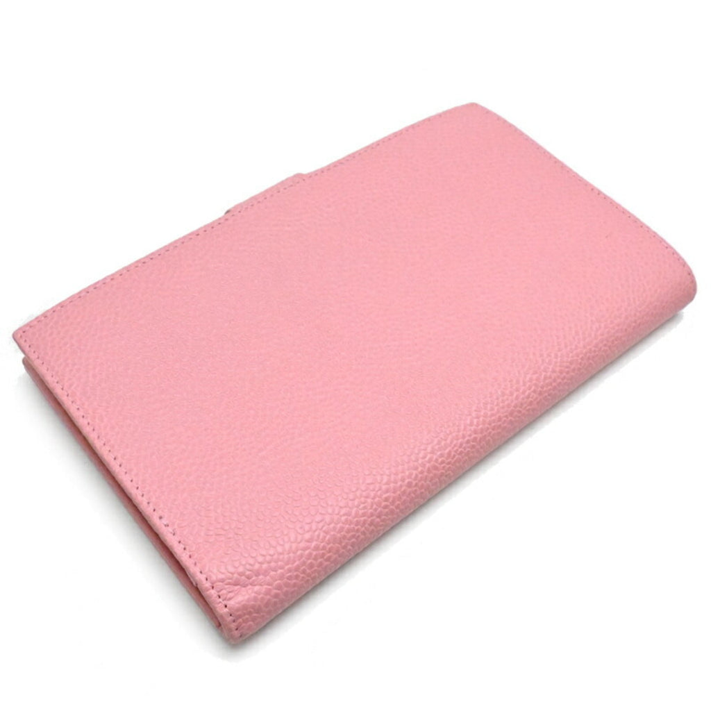 Chanel Pink Grained Calfskin Wallet (Bi-Fold)