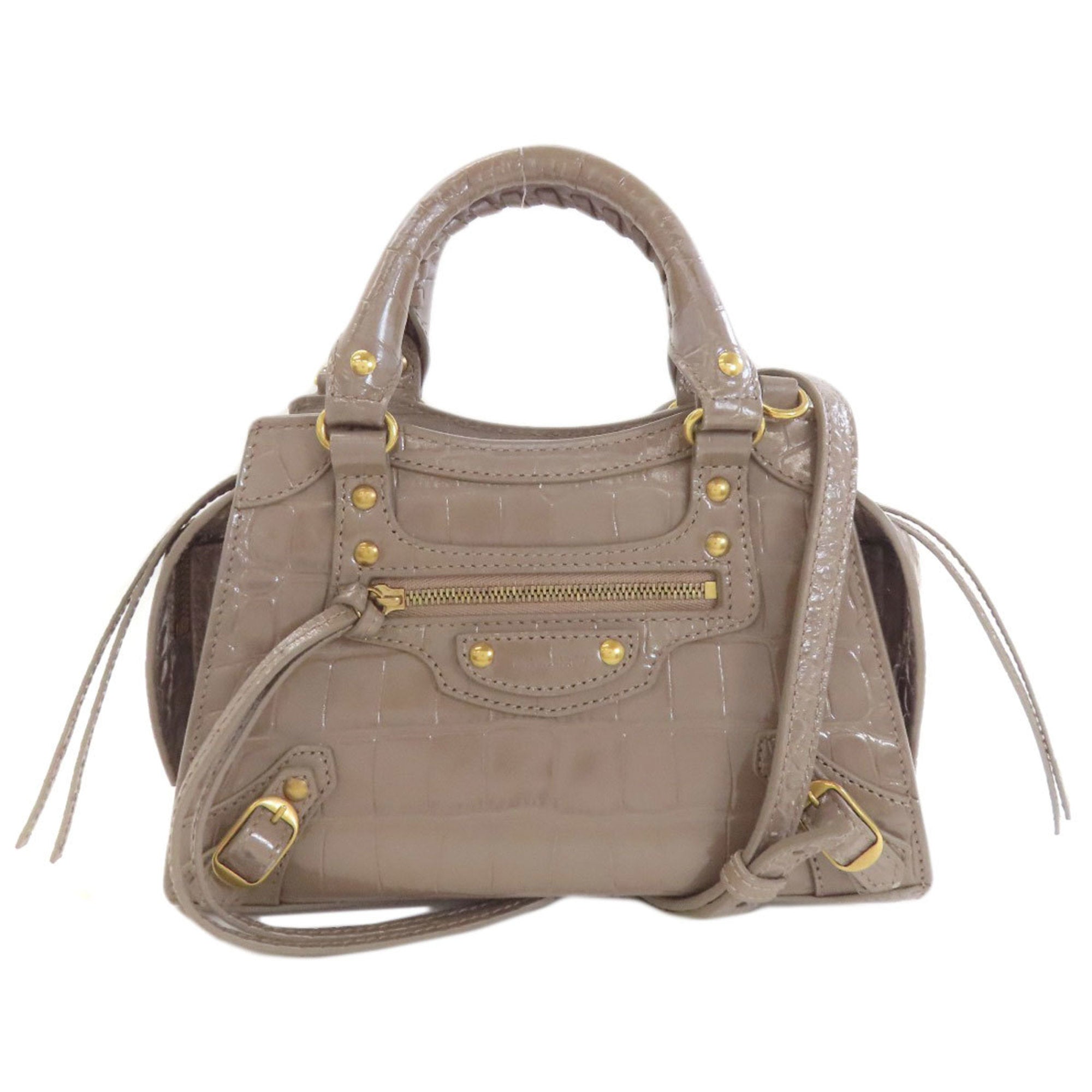Balenciaga Brown Leather Hand