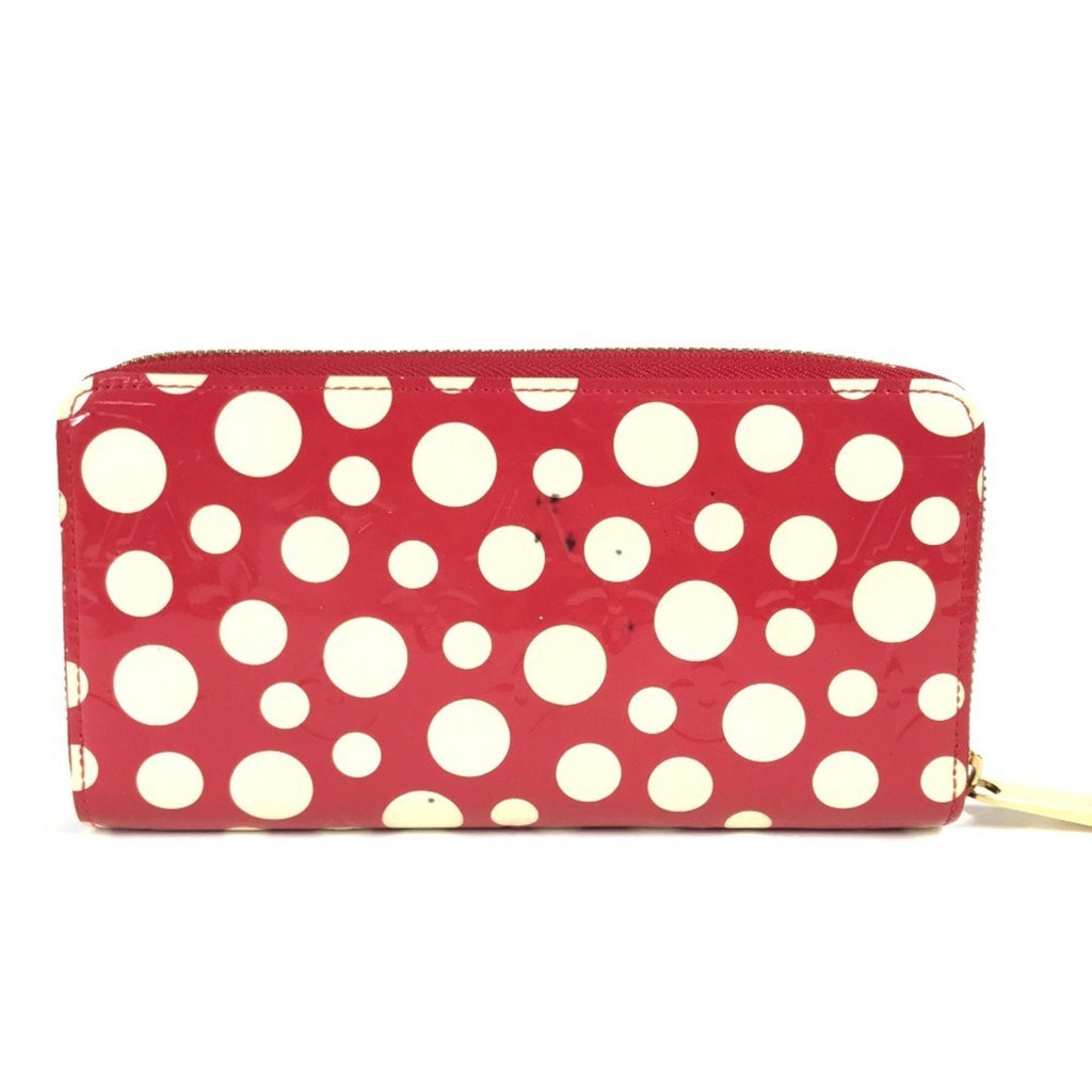 Louis Vuitton Red Color White Patent Leather Long Wallet