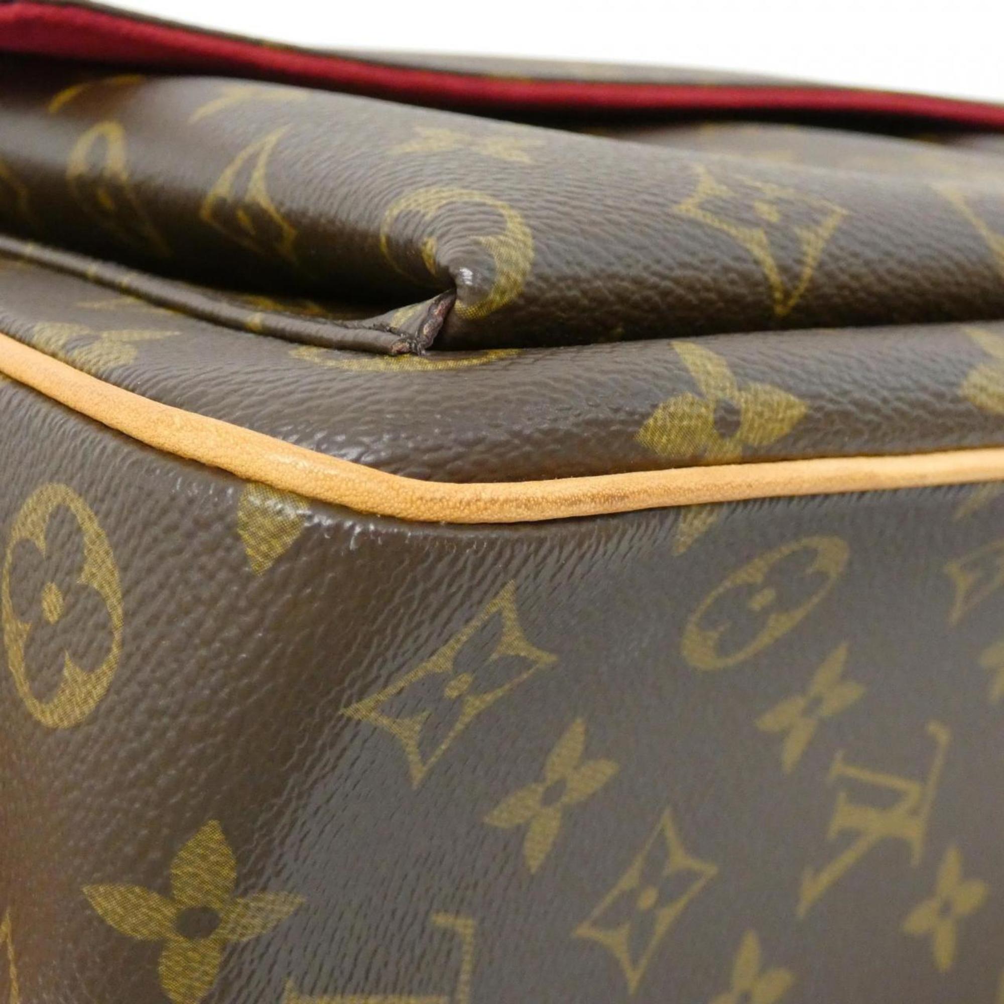 Louis Vuitton Marron Coated Canvas Handbag