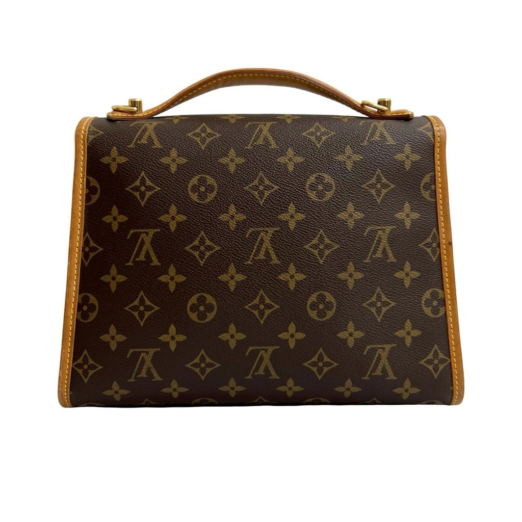 Louis Vuitton Brown Leather Pvc Handbag Shoulder Bag