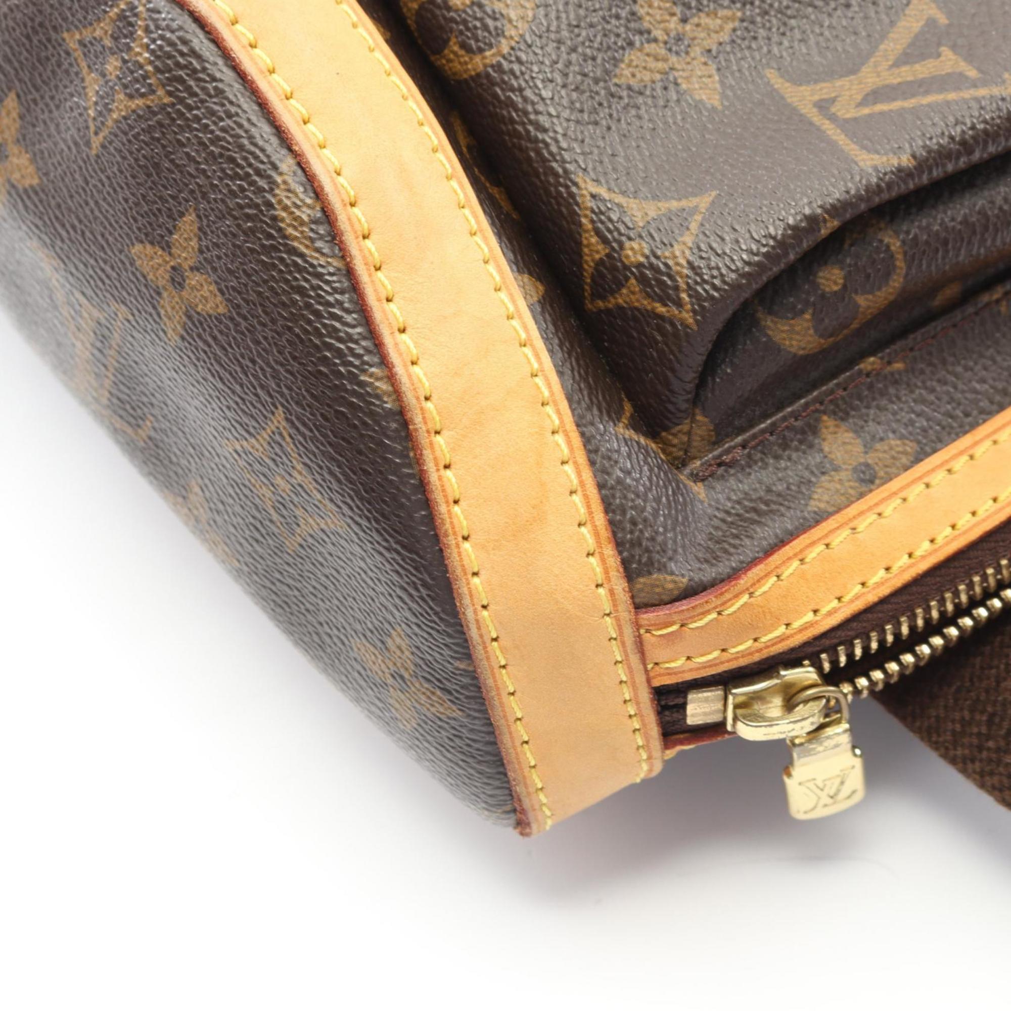 Louis Vuitton Brown Coated Canvas Leather Backpack