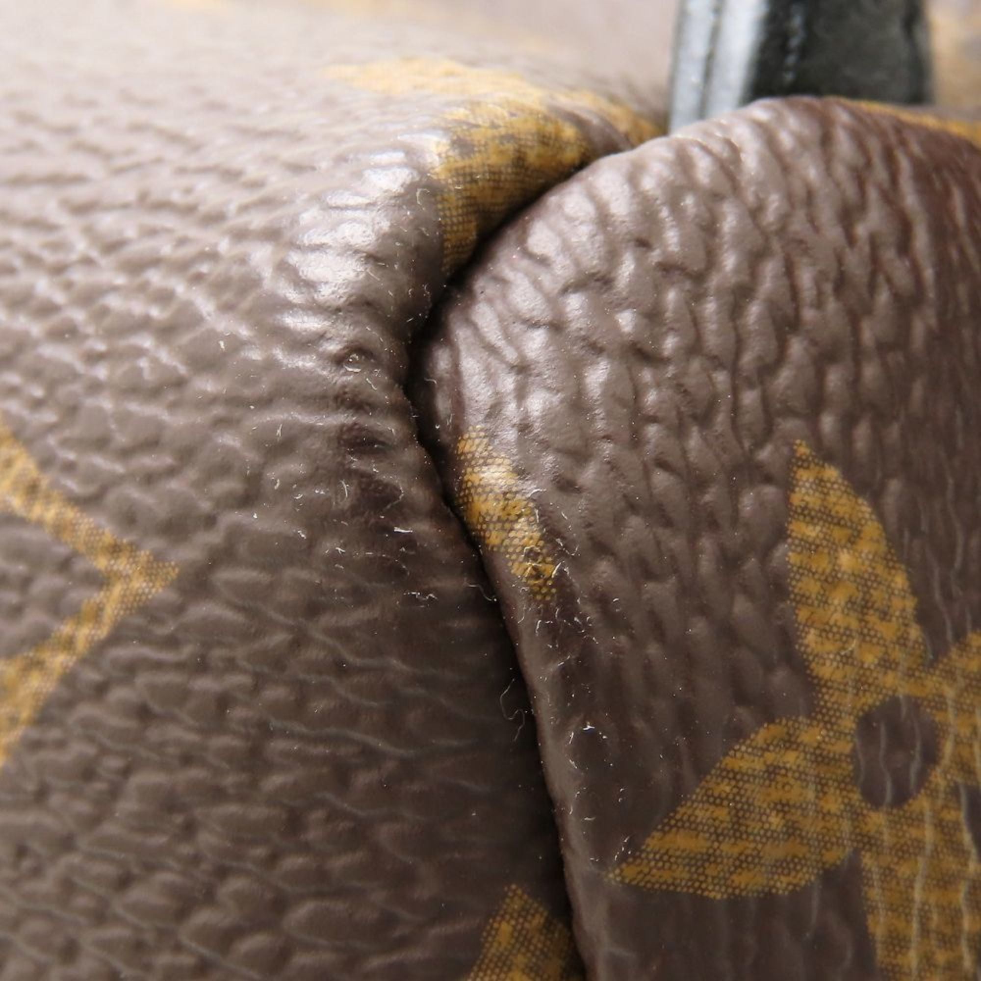 Louis Vuitton Black Brown Canvas Leather Backpack