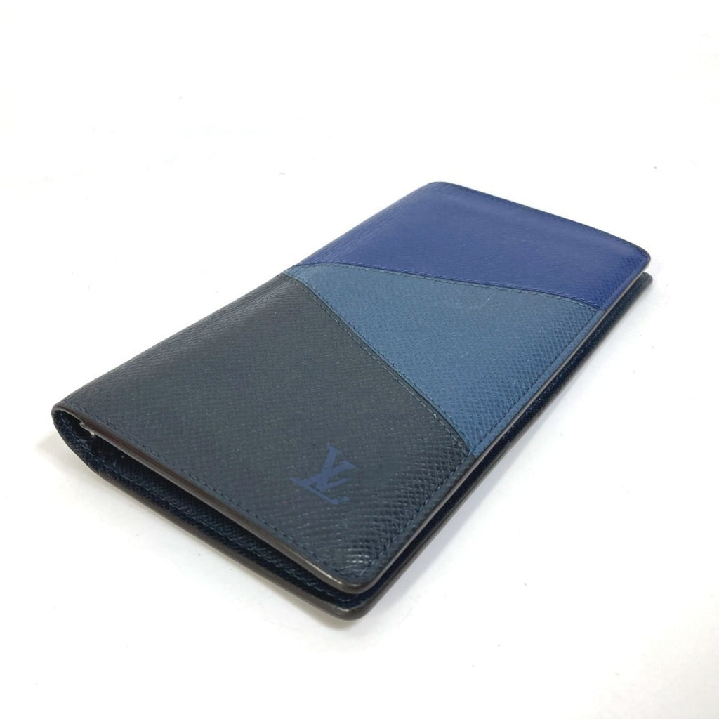 Louis Vuitton Taiga Blue Navy Taiga Leather Long Wallet