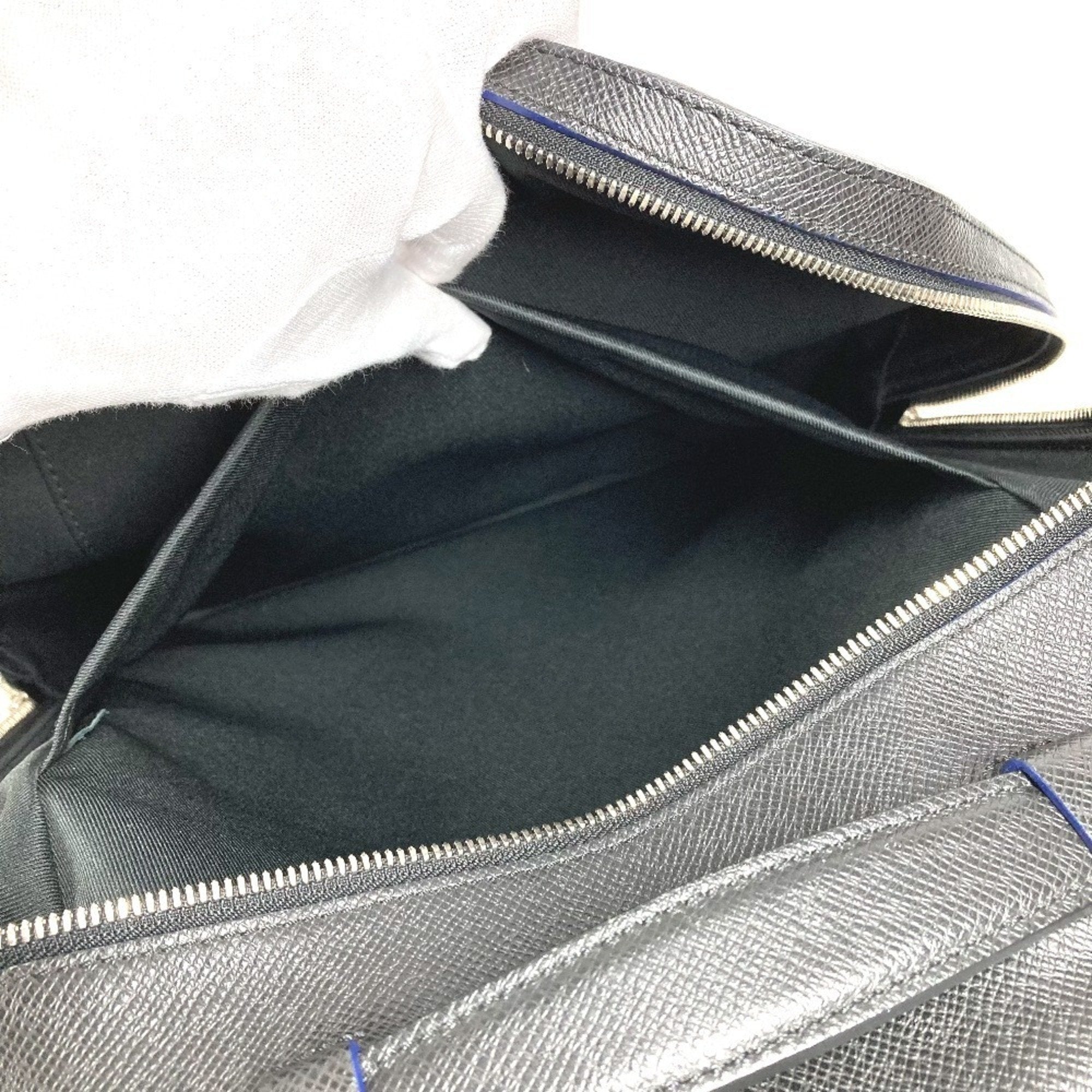 Louis Vuitton Ardoise Bicolor Black Blue Taiga Leather Backpack