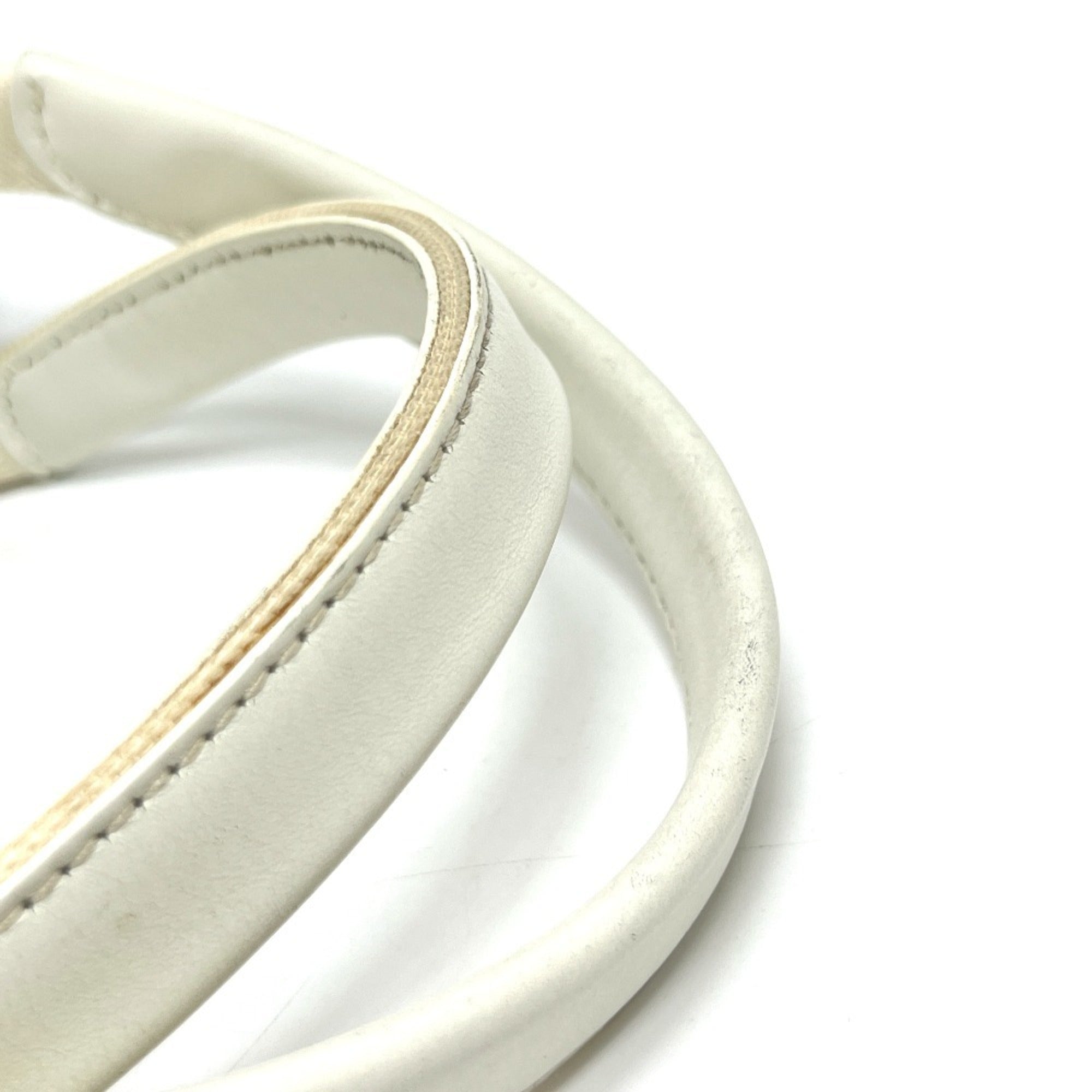 Balenciaga White Canvas Leather Handbag Tote