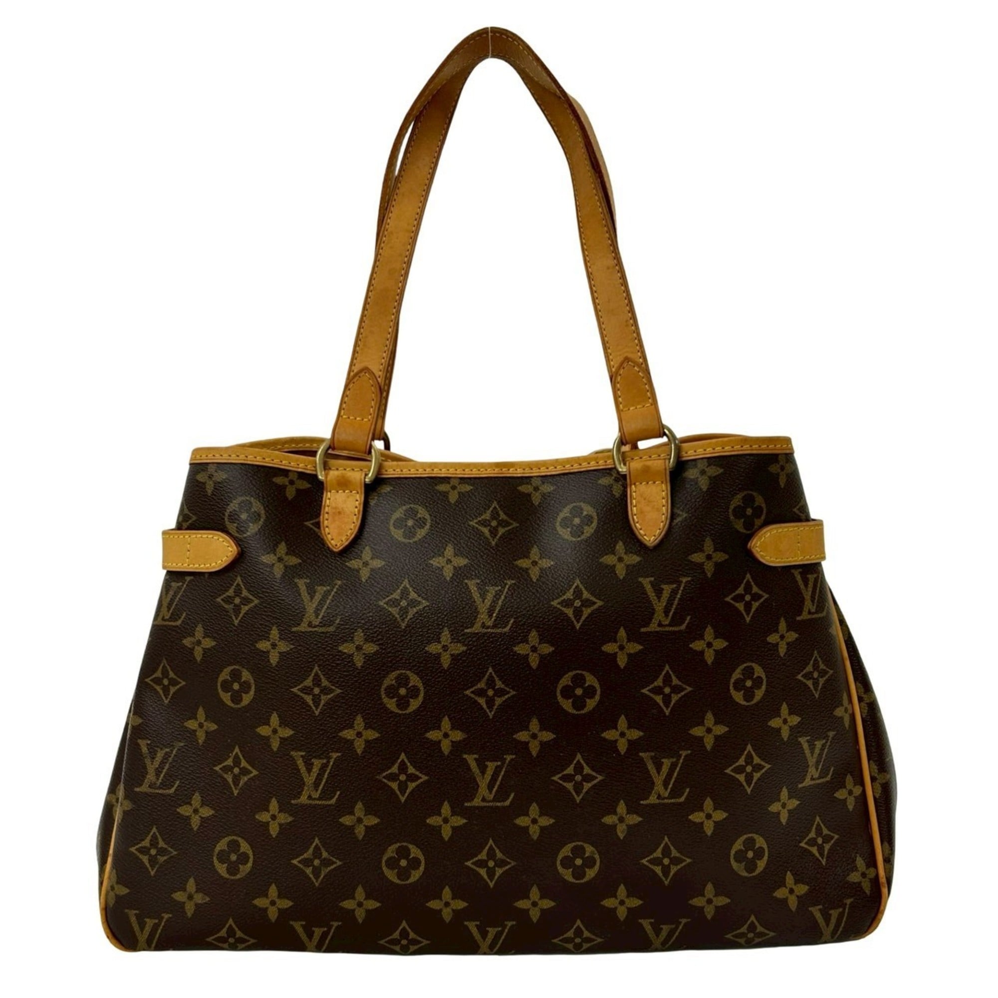 Louis Vuitton Brown Leather Pvc Handbag Tote Bag