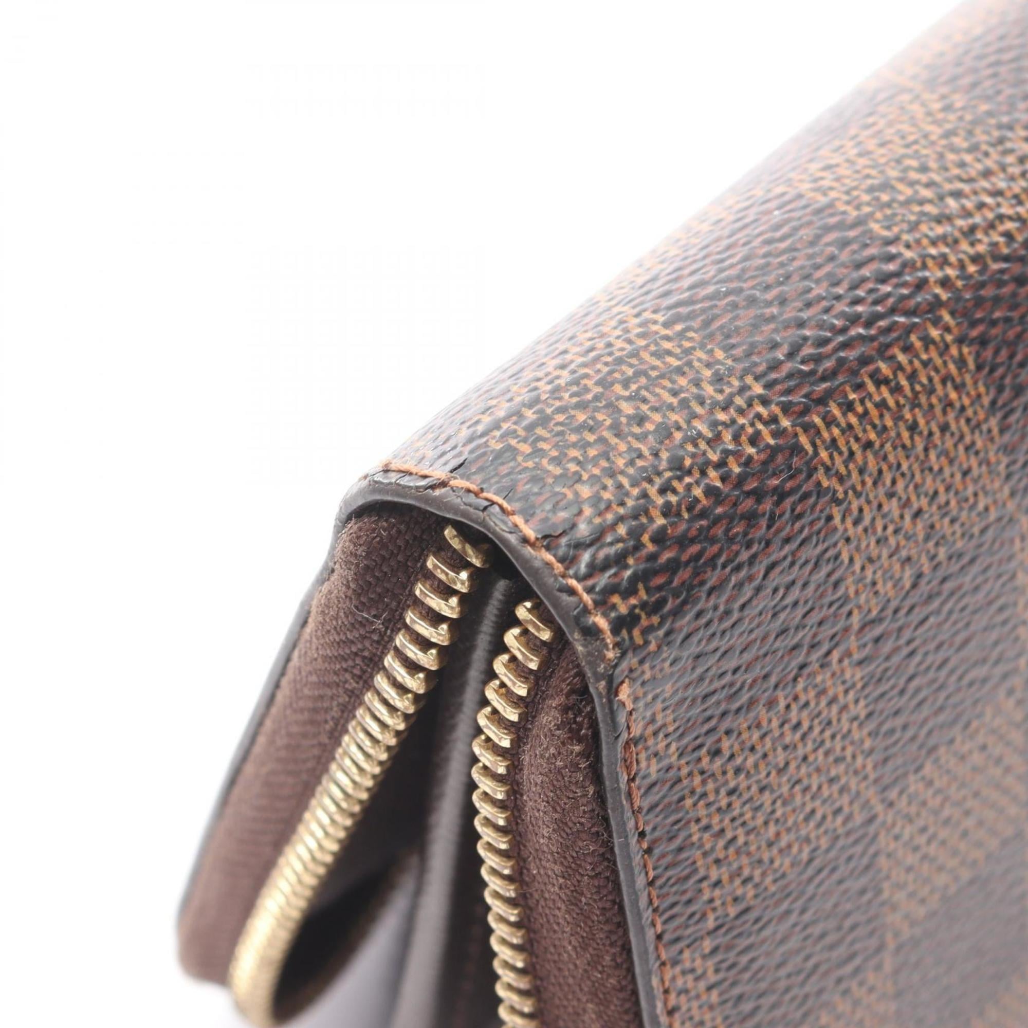 Louis Vuitton Brown Ebene Damier Canvas Pvc Long Wallet