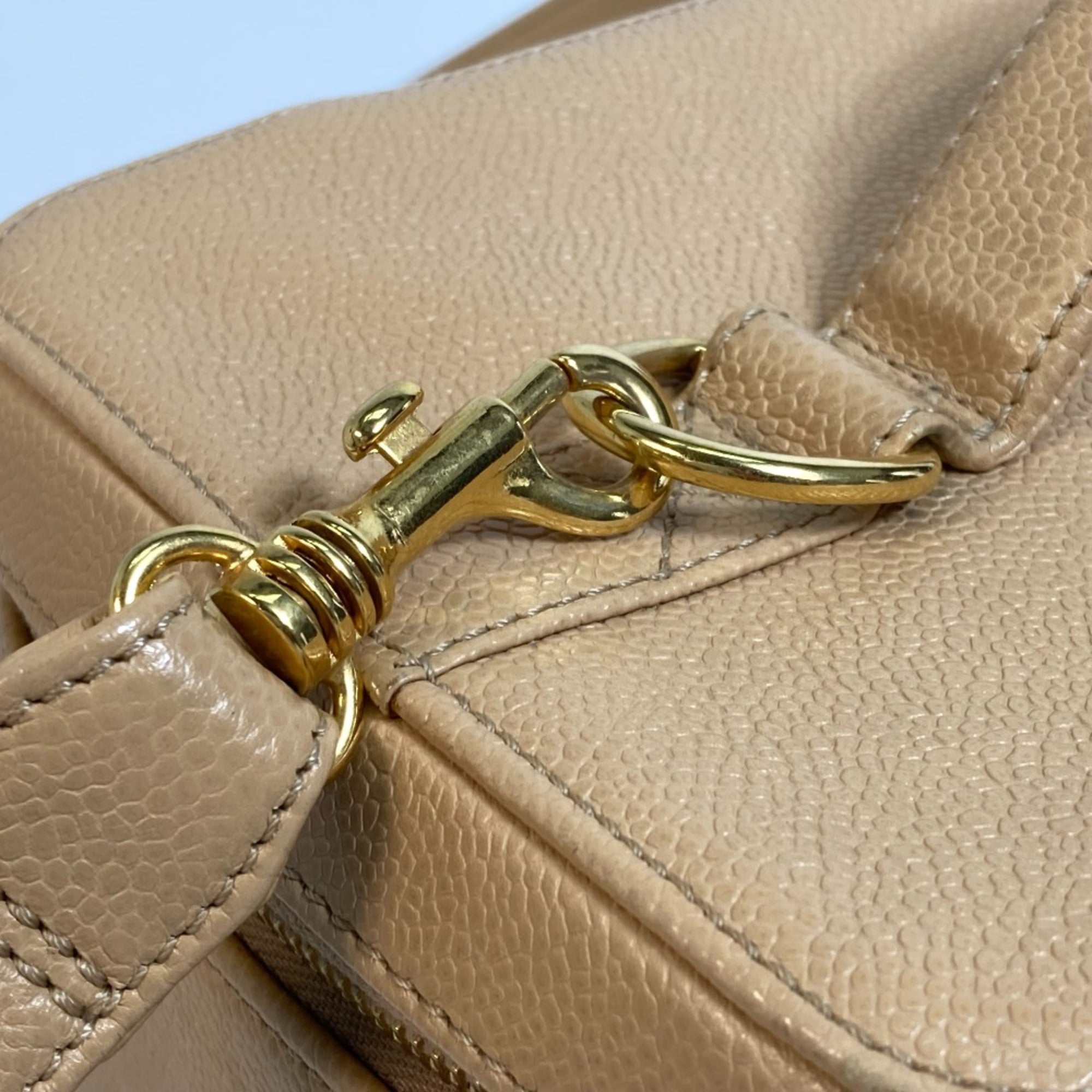 Chanel Beige Leather Shoulder Bag