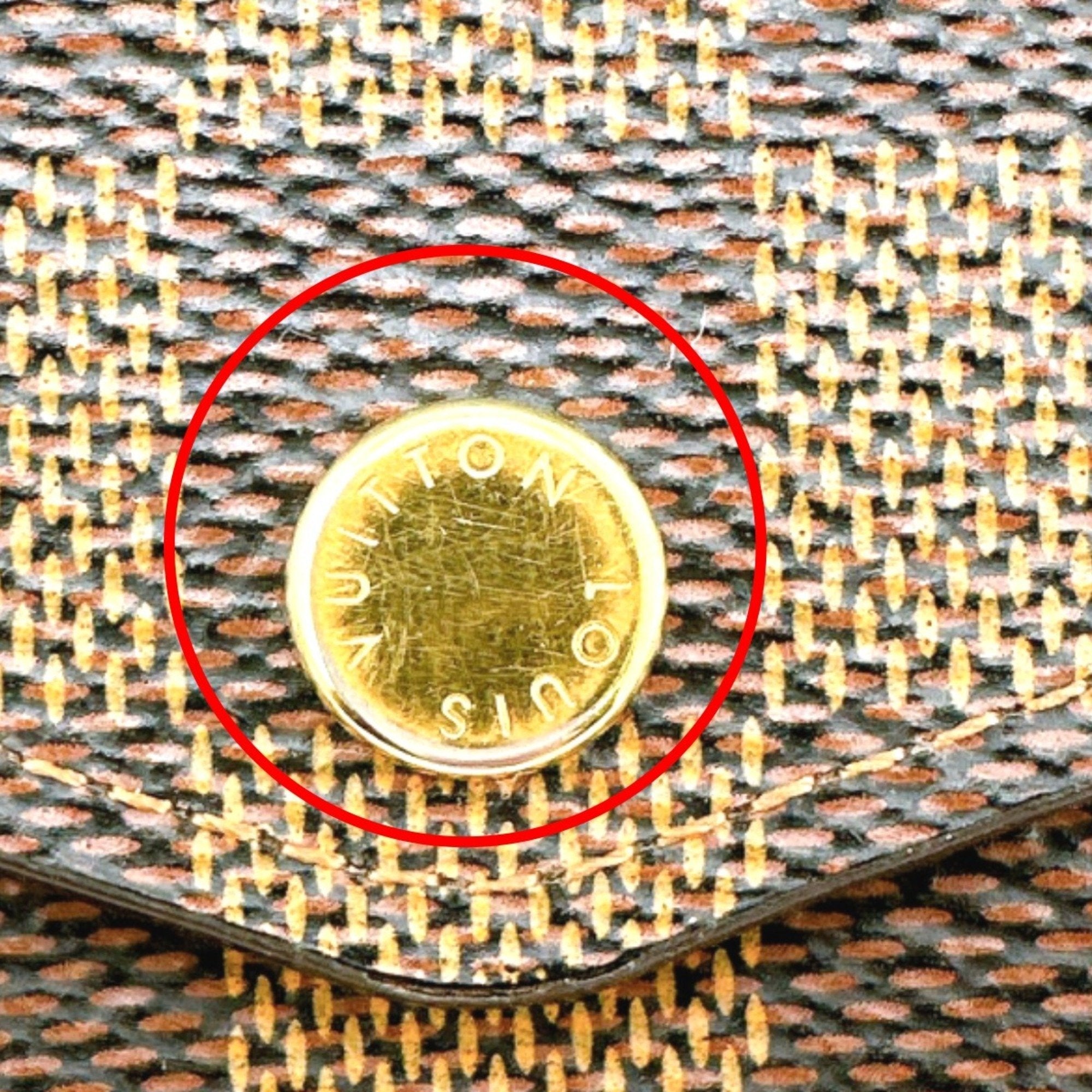 Louis Vuitton Brown Ebene Damier Canvas Long Wallet (Tri-Fold)