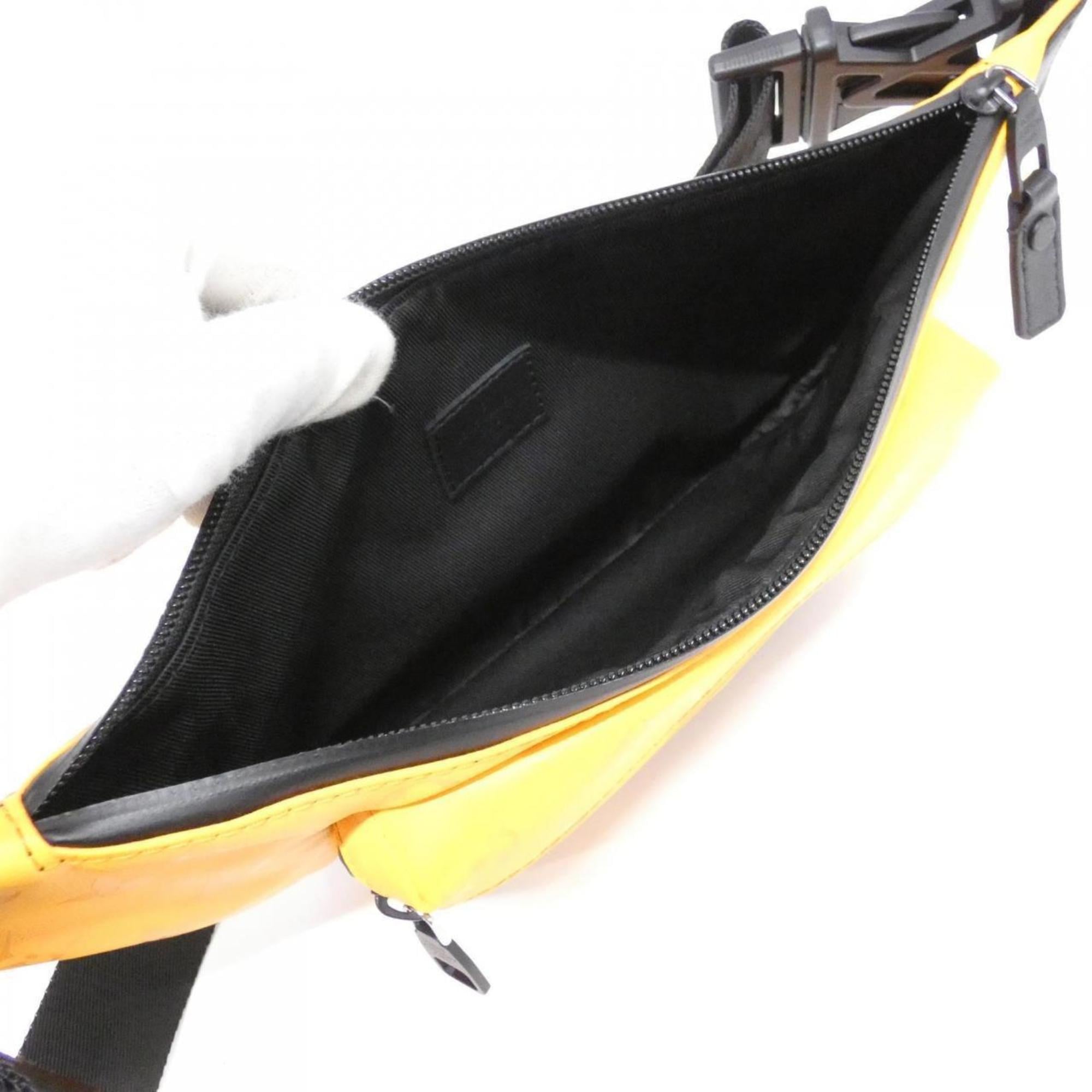 Louis Vuitton Black Orange Coated Canvas Leather Fanny Pack Handbag
