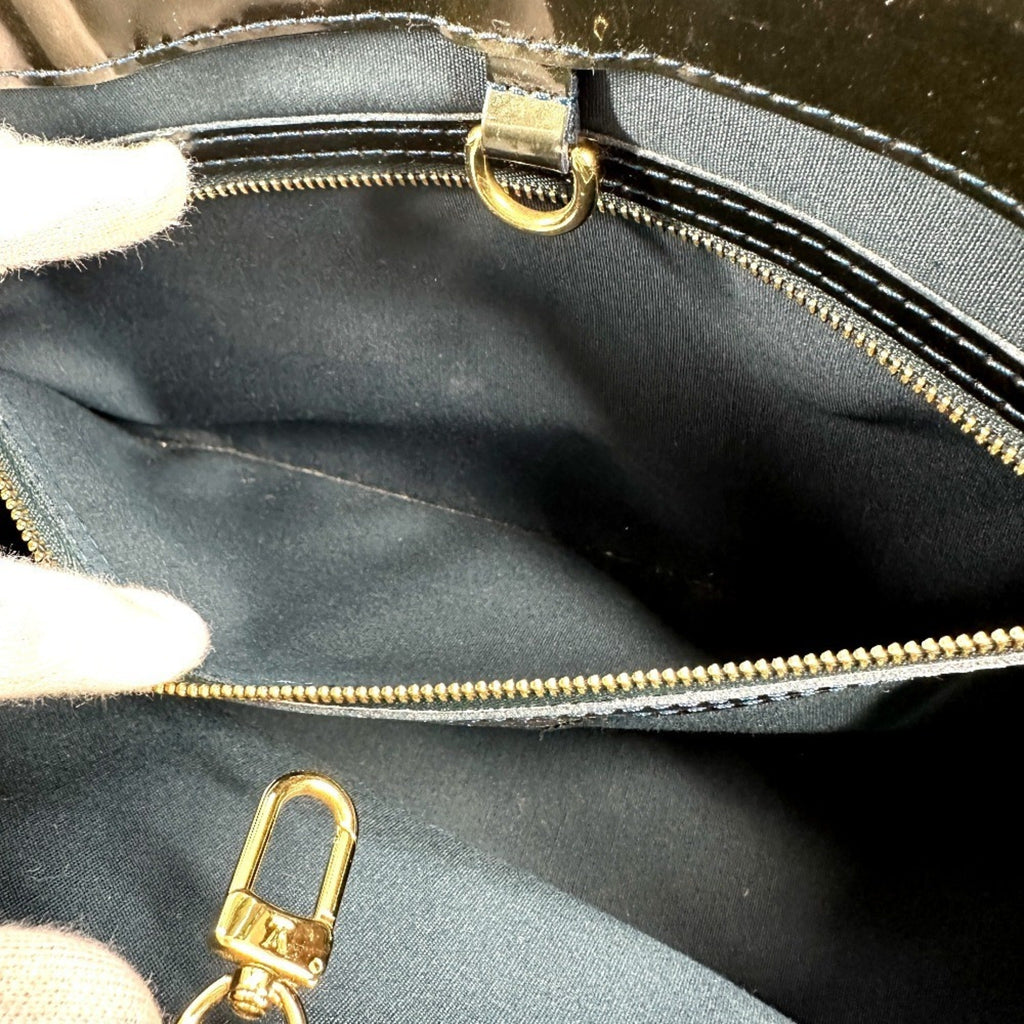 Louis Vuitton Monogram Vernis Blue Nuit Green Monogram Vernis Handbag Tote Bag