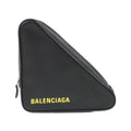 Balenciaga Black Yellow Leather Handbag Pochette
