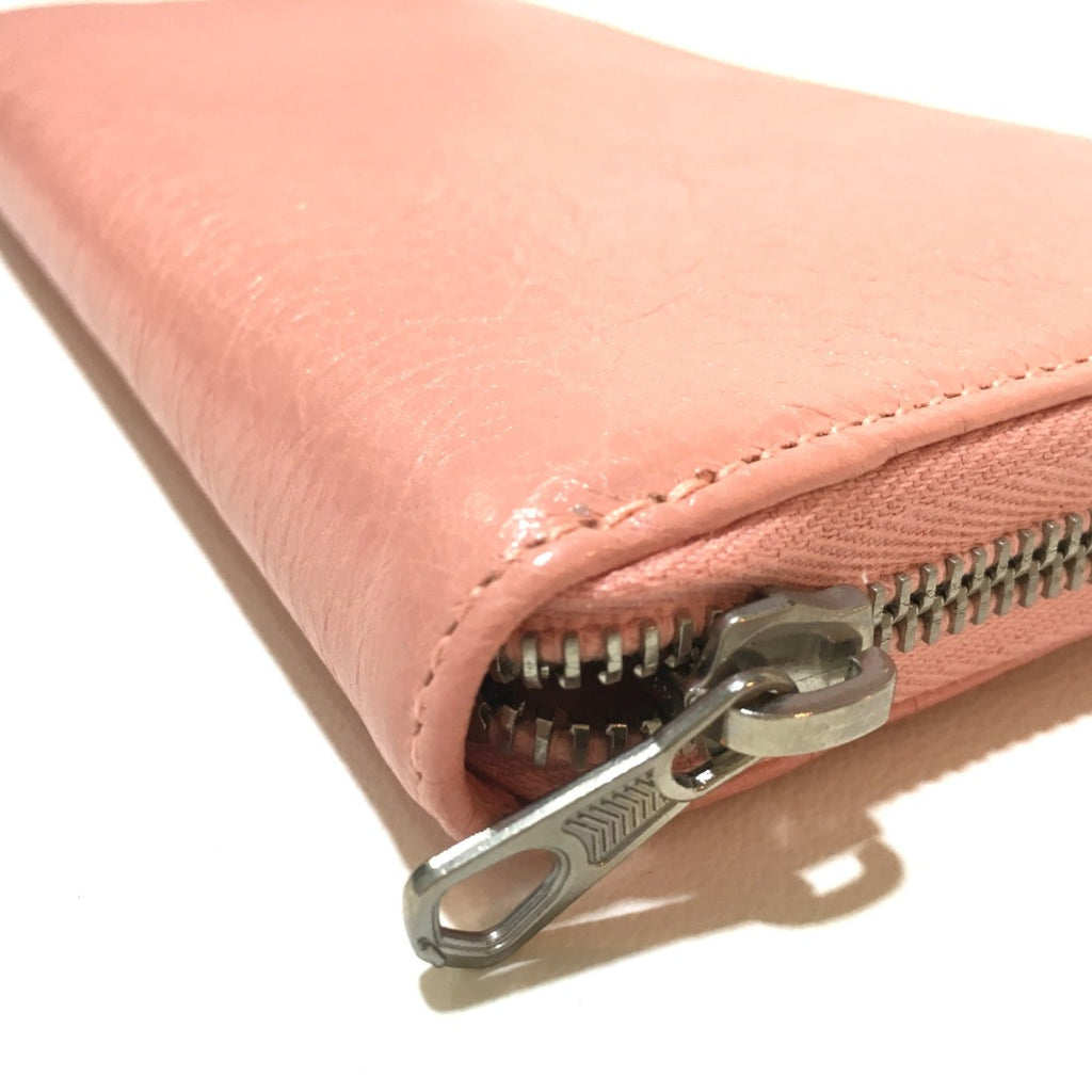 Balenciaga Beige Leather Long Wallet (Bi-Fold)