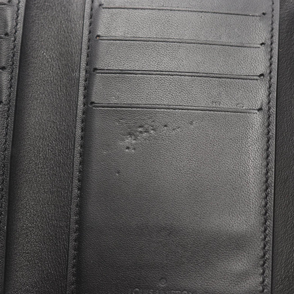 Louis Vuitton Black Leather Wallet (Tri-Fold)