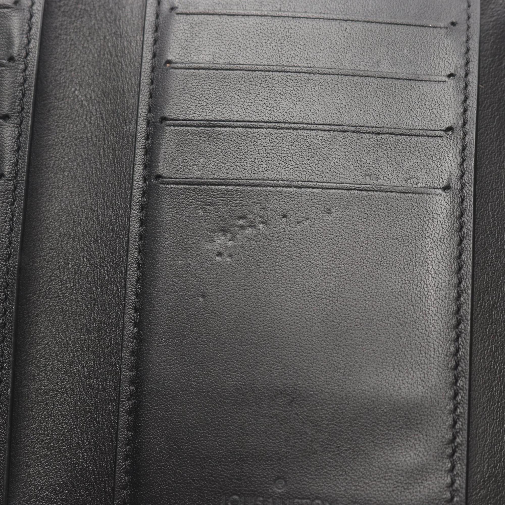 Louis Vuitton Black Leather Wallet (Tri-Fold)
