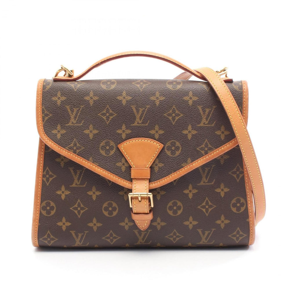 Louis Vuitton Monogram Brown Coated Canvas Leather Handbag