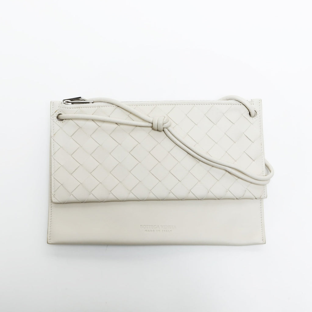Bottega Veneta White Leather Shoulder Bag