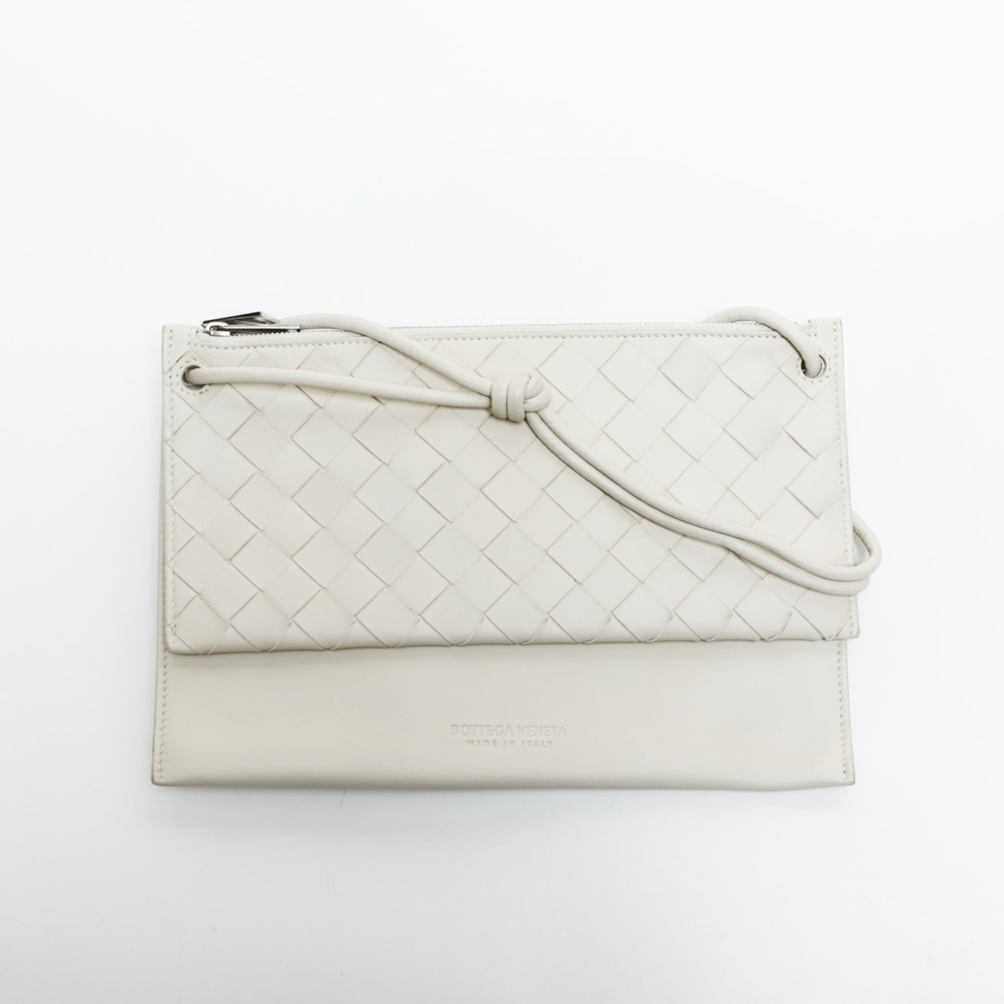 Bottega Veneta White Leather Shoulder Bag