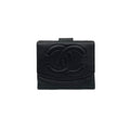 Chanel Black Grained Calfskin Wallet (Bi-Fold)