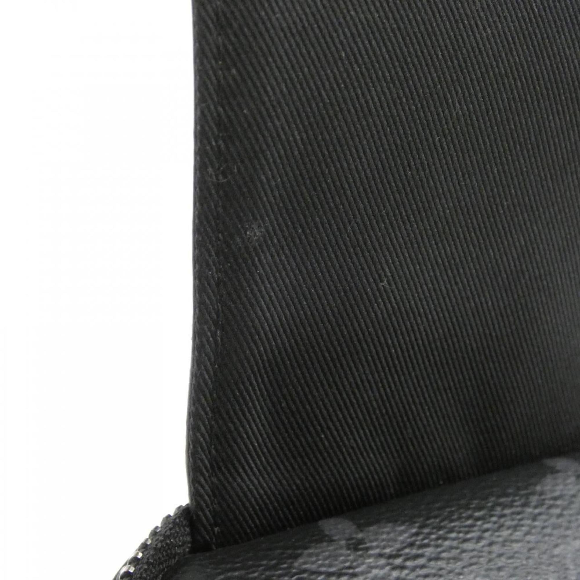 Louis Vuitton Black Coated Canvas Handbag Pouch Shoulder Bag