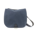Gucci Black Navy Leather Canvas Shoulder Bag (Pre-Owned)