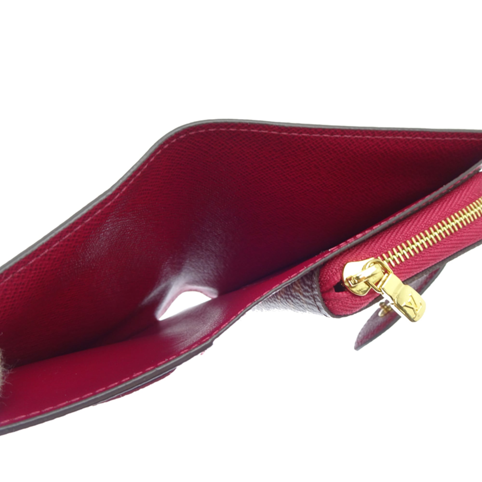 Louis Vuitton Brown Fuchsia Pink Monogram Monogram Leather Wallet