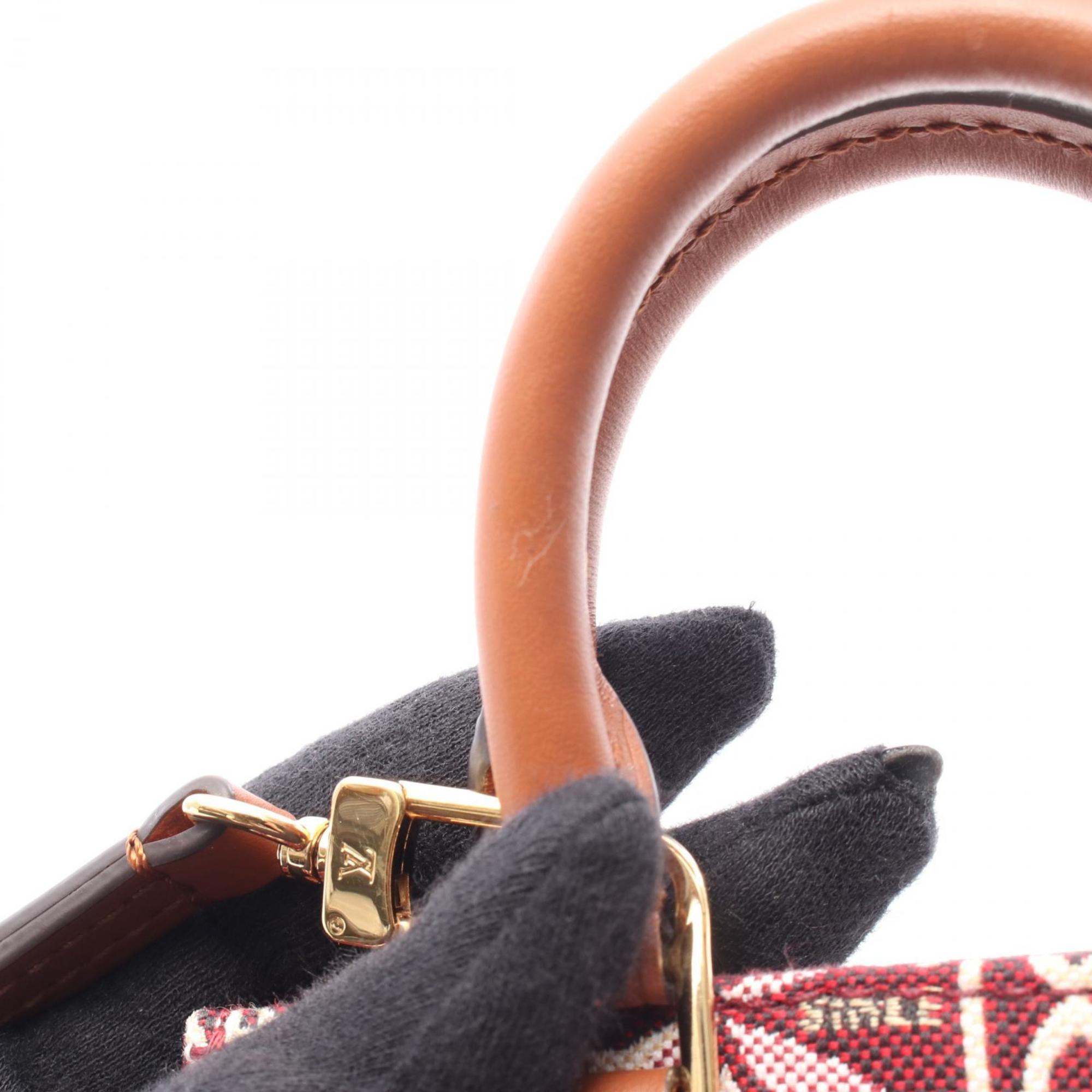 Louis Vuitton Bordeaux Brown Canvas Leather Handbag