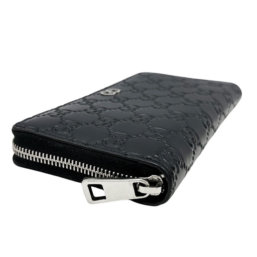 Gucci Black Leather Long Wallet (Bi-Fold) (Pre-Owned)