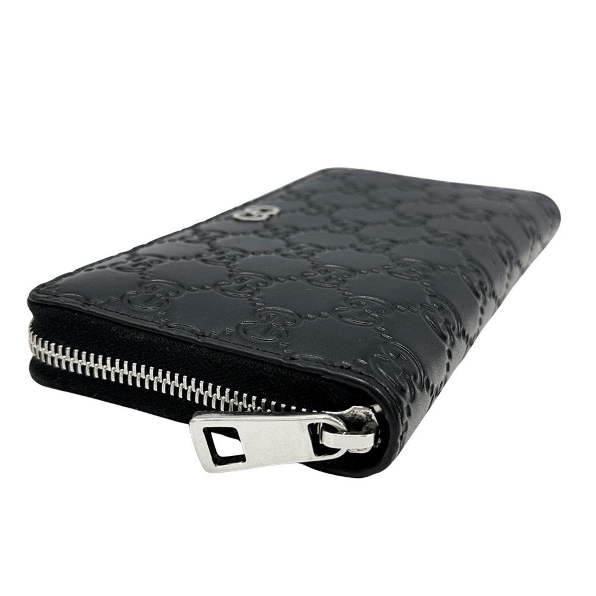 Gucci Black Leather Long Wallet (Bi-Fold) (Pre-Owned)