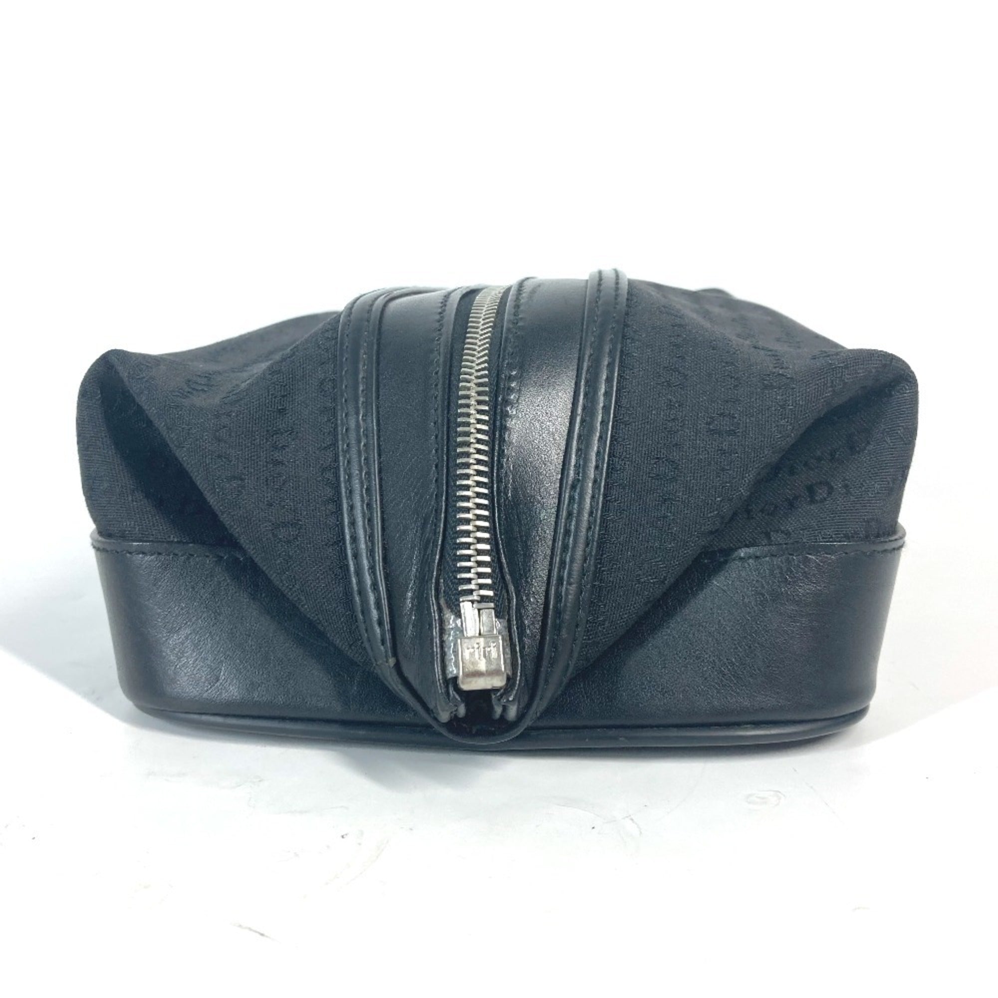 Christian Dior Black Canvas Leather Pouch (Pre-Owned)