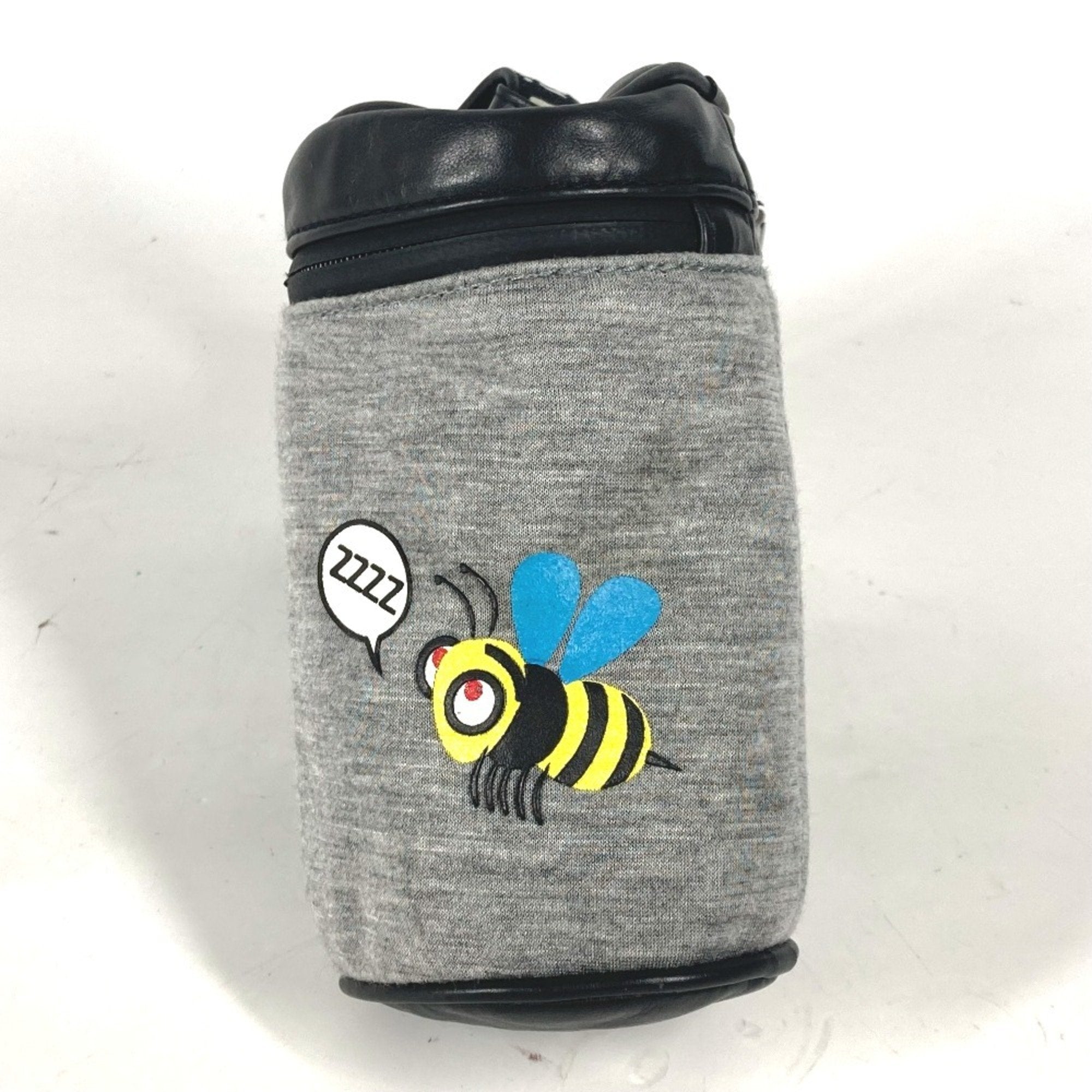 Fendi Gray Yellow Canvas Pouch
