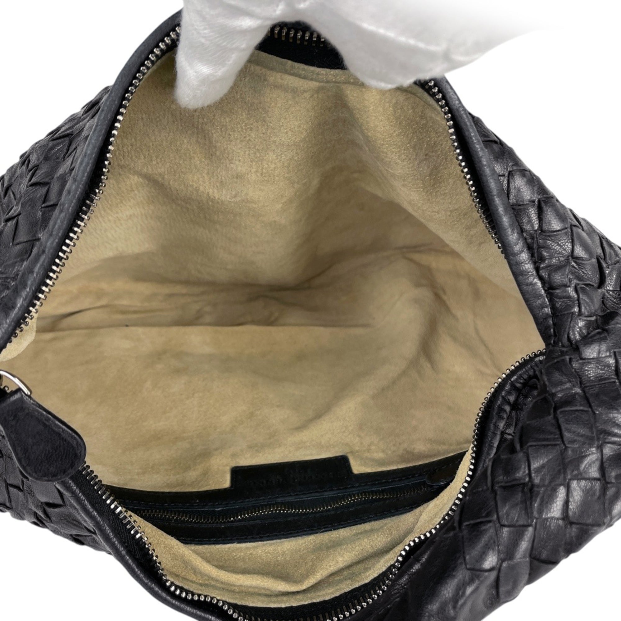 Bottega Veneta Black Leather Handbag Shoulder Bag