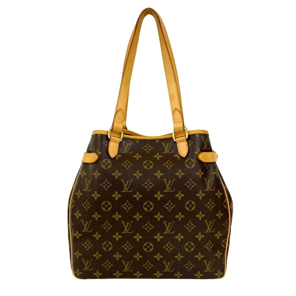 Louis Vuitton Brown Leather Pvc Shoulder Bag Tote Bag