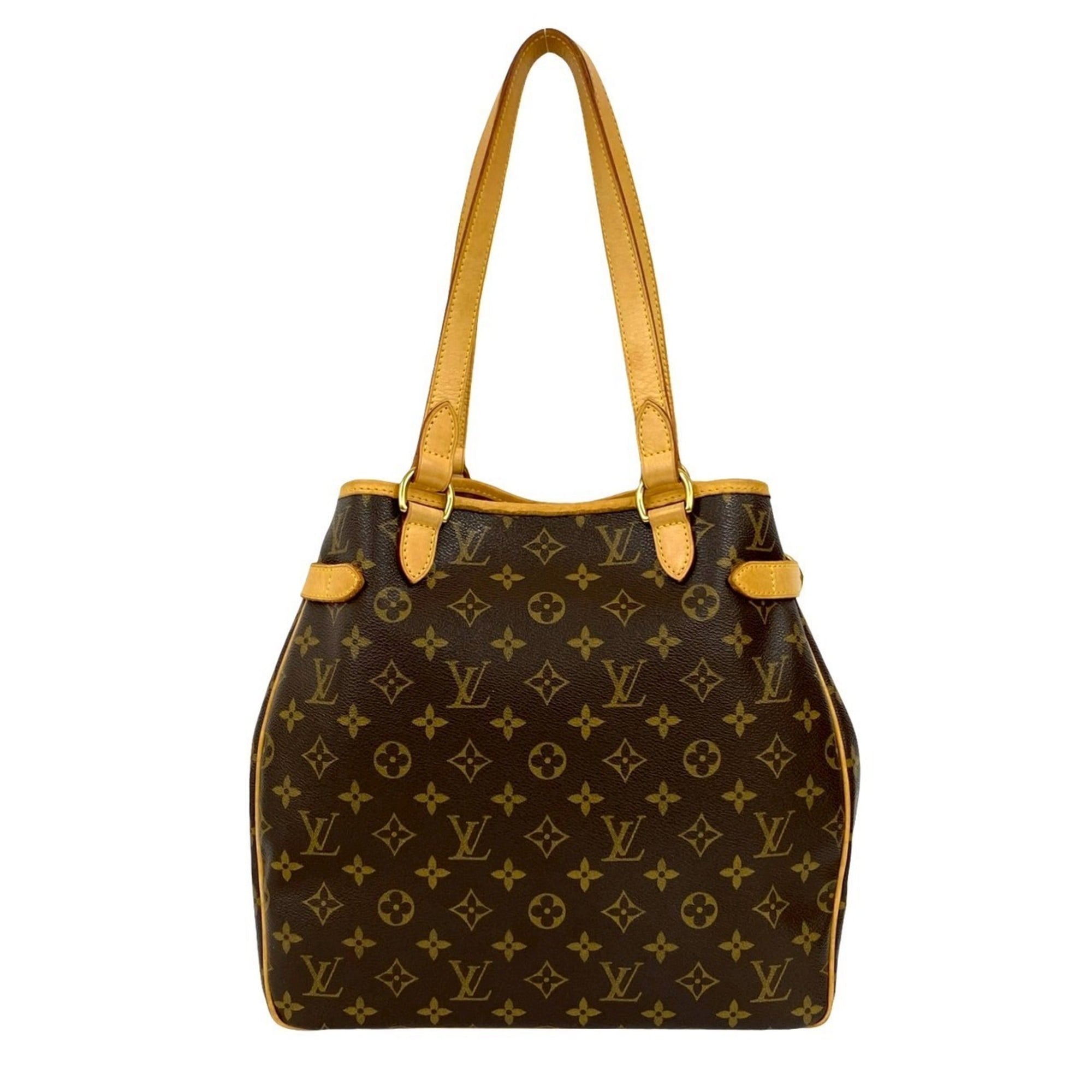Louis Vuitton Brown Leather Pvc Shoulder Bag Tote Bag