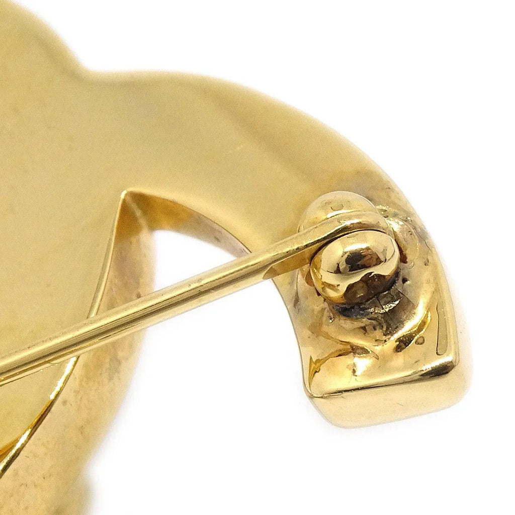 Chanel Turnlock Brooch Gold 96P