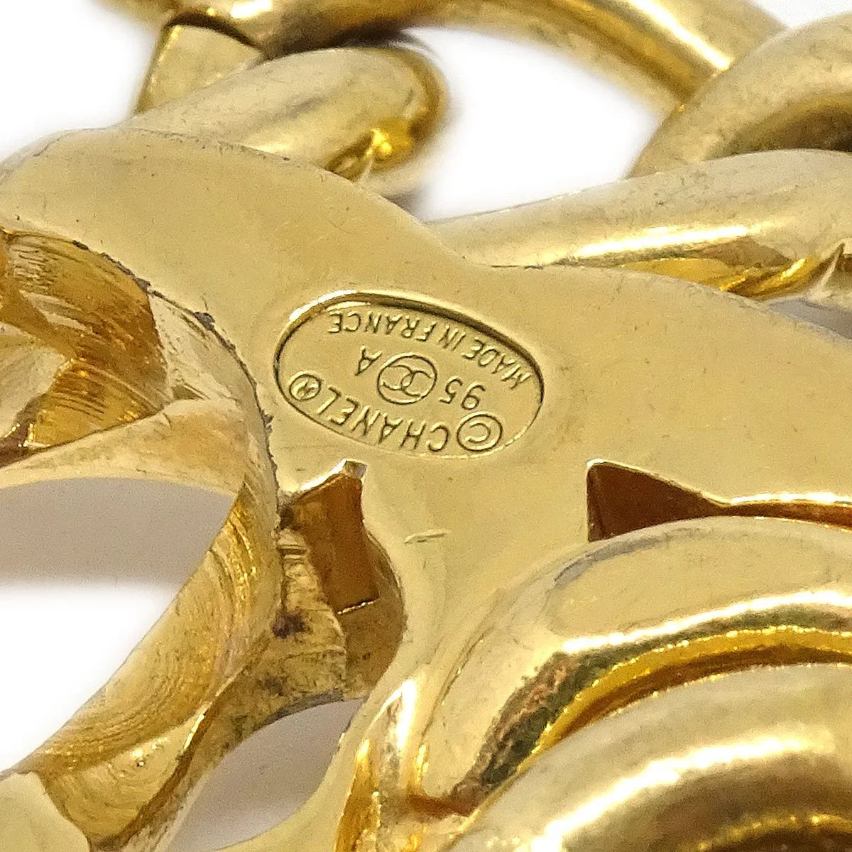 CHANEL 1995 Gold CC Turnlock Bracelet
