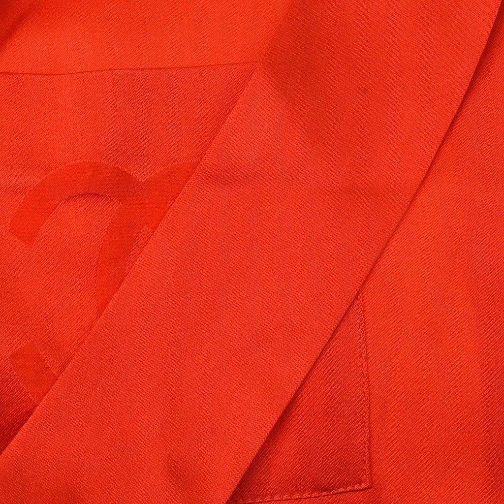CHANEL 1970s logo print pussy bow shirt