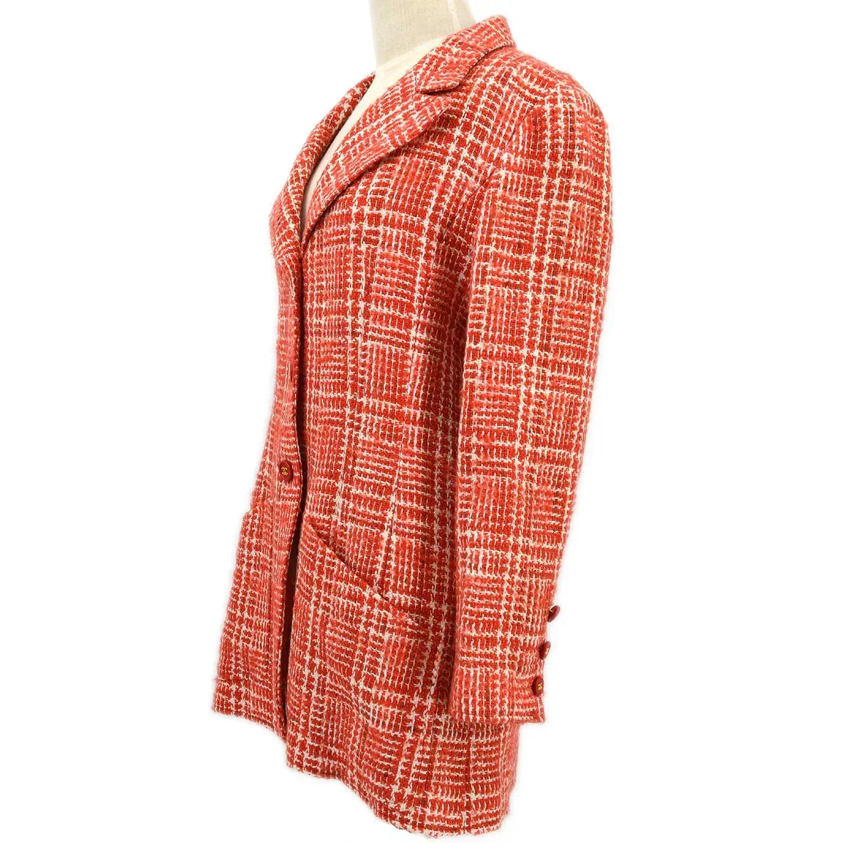 CHANEL 1997 checked tweed blazer #40
