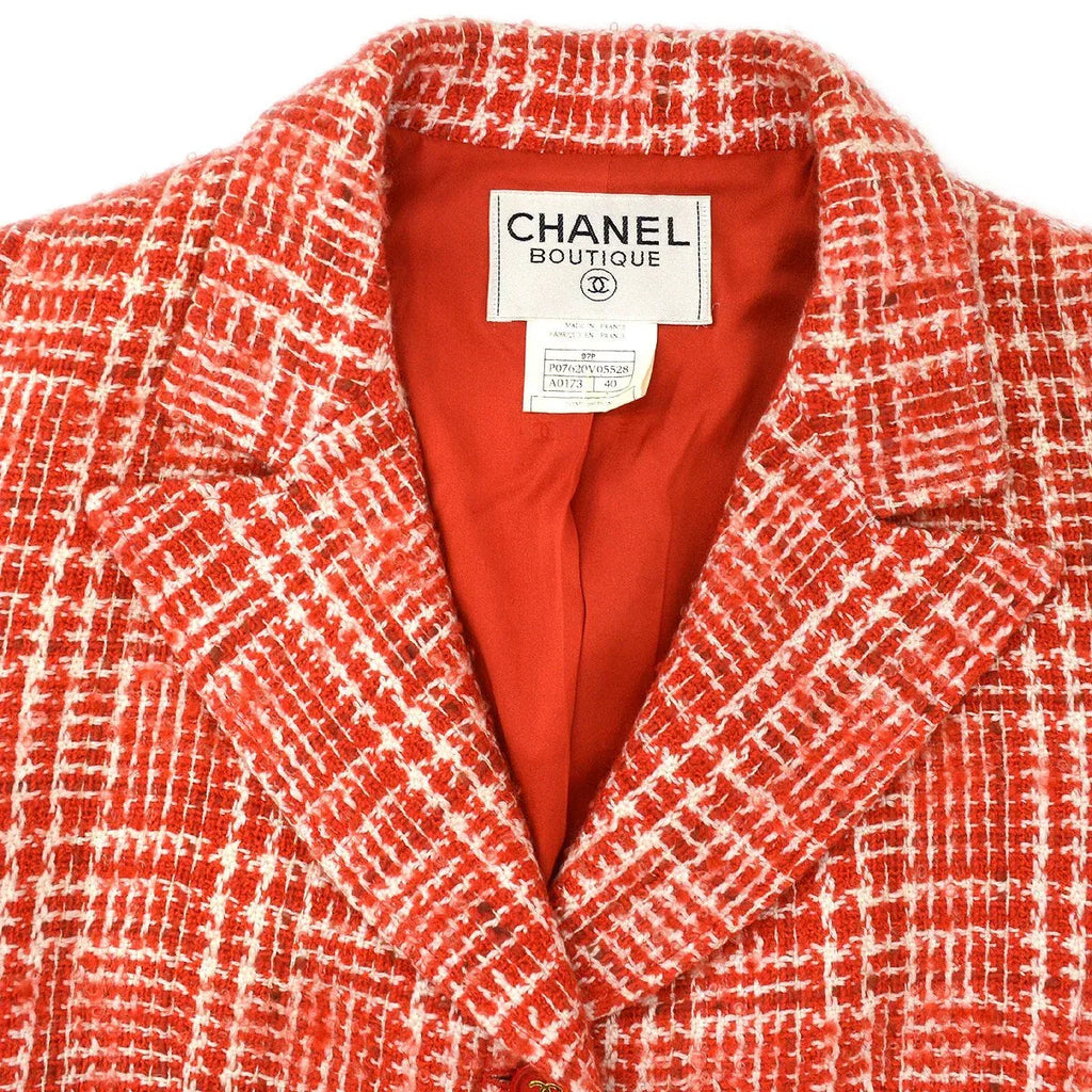 CHANEL 1997 checked tweed blazer #40