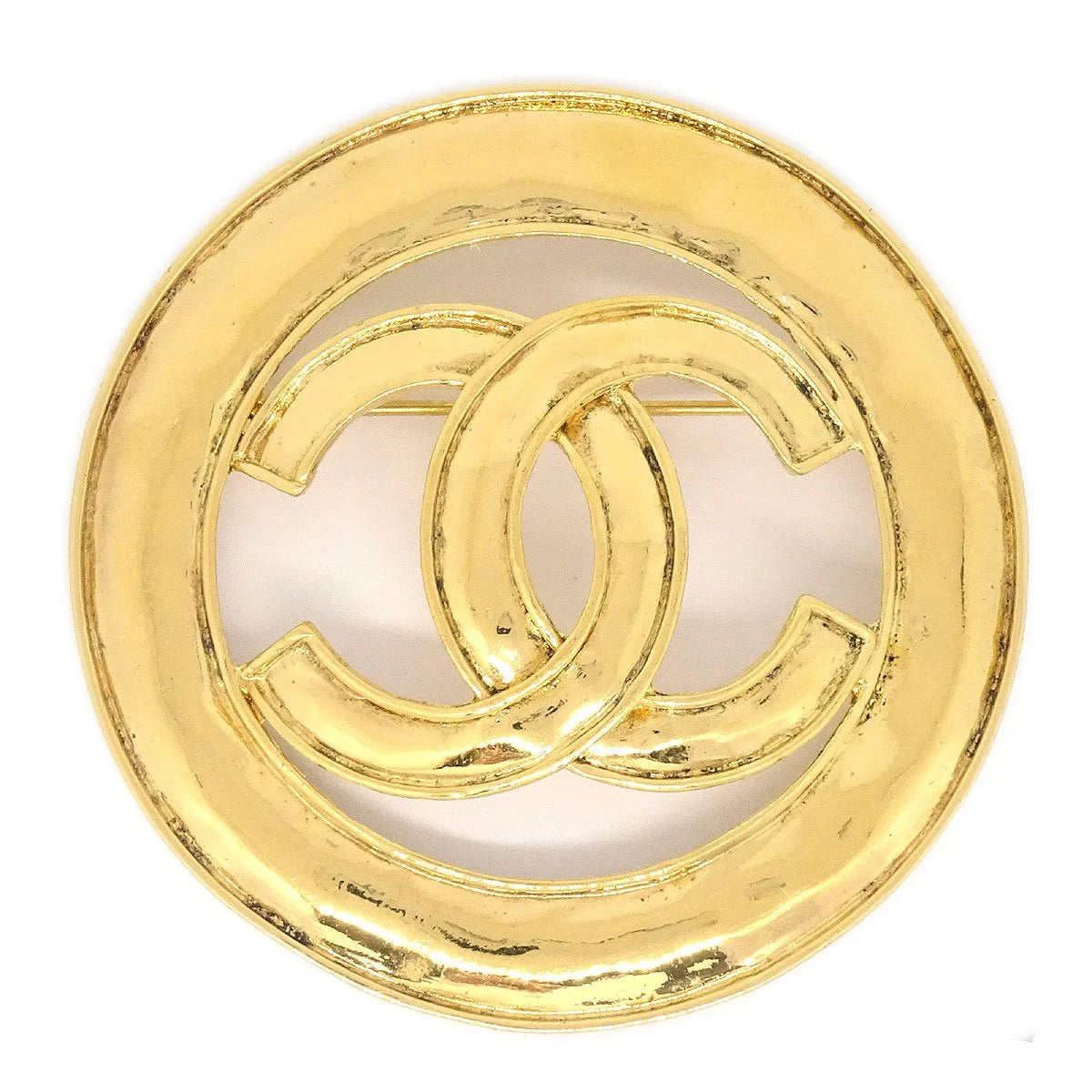 CHANEL 1994 Cutout CC Brooch Gold