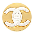 Chanel 1997 Silver & Gold CC Turnlock Brooch