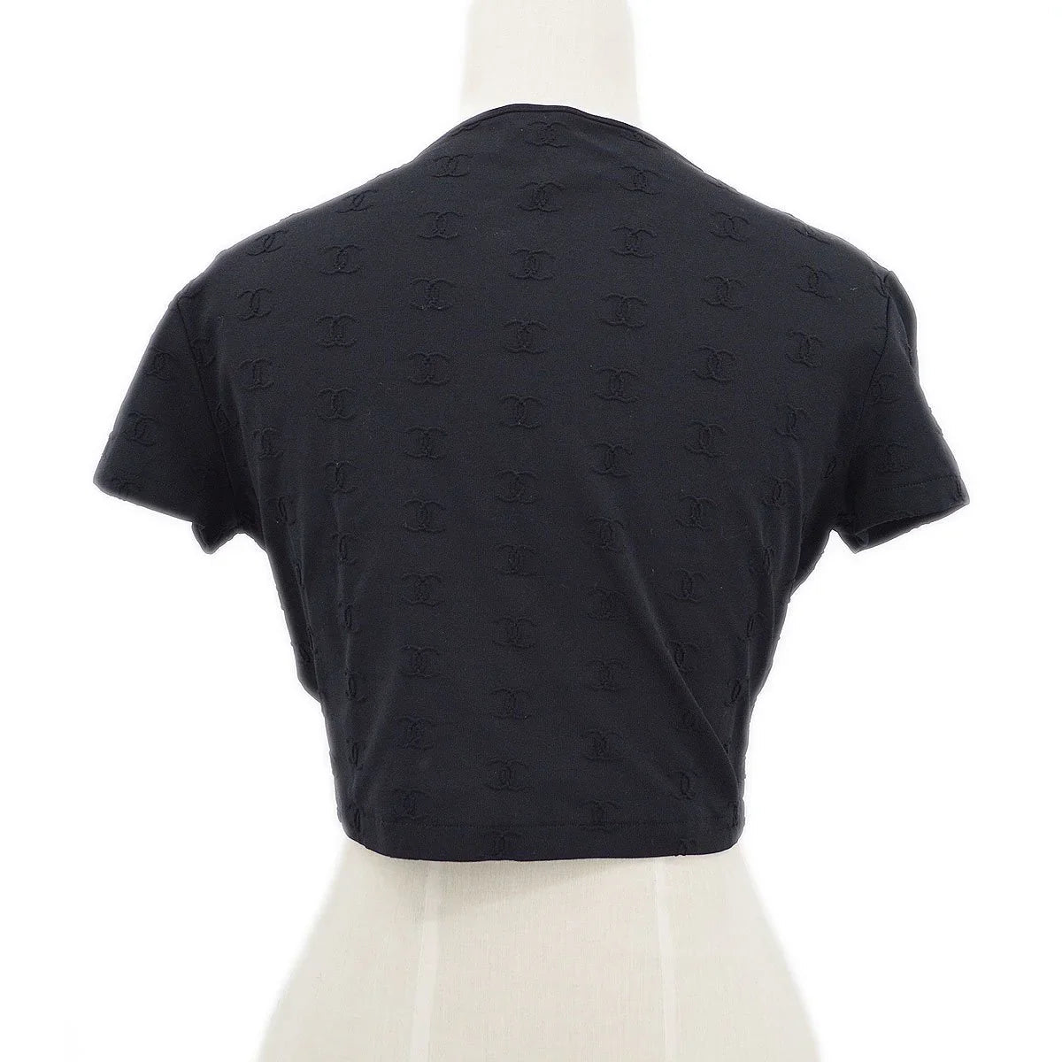 Chanel 1997 Spring CC logo-embroidered cropped T-shirt